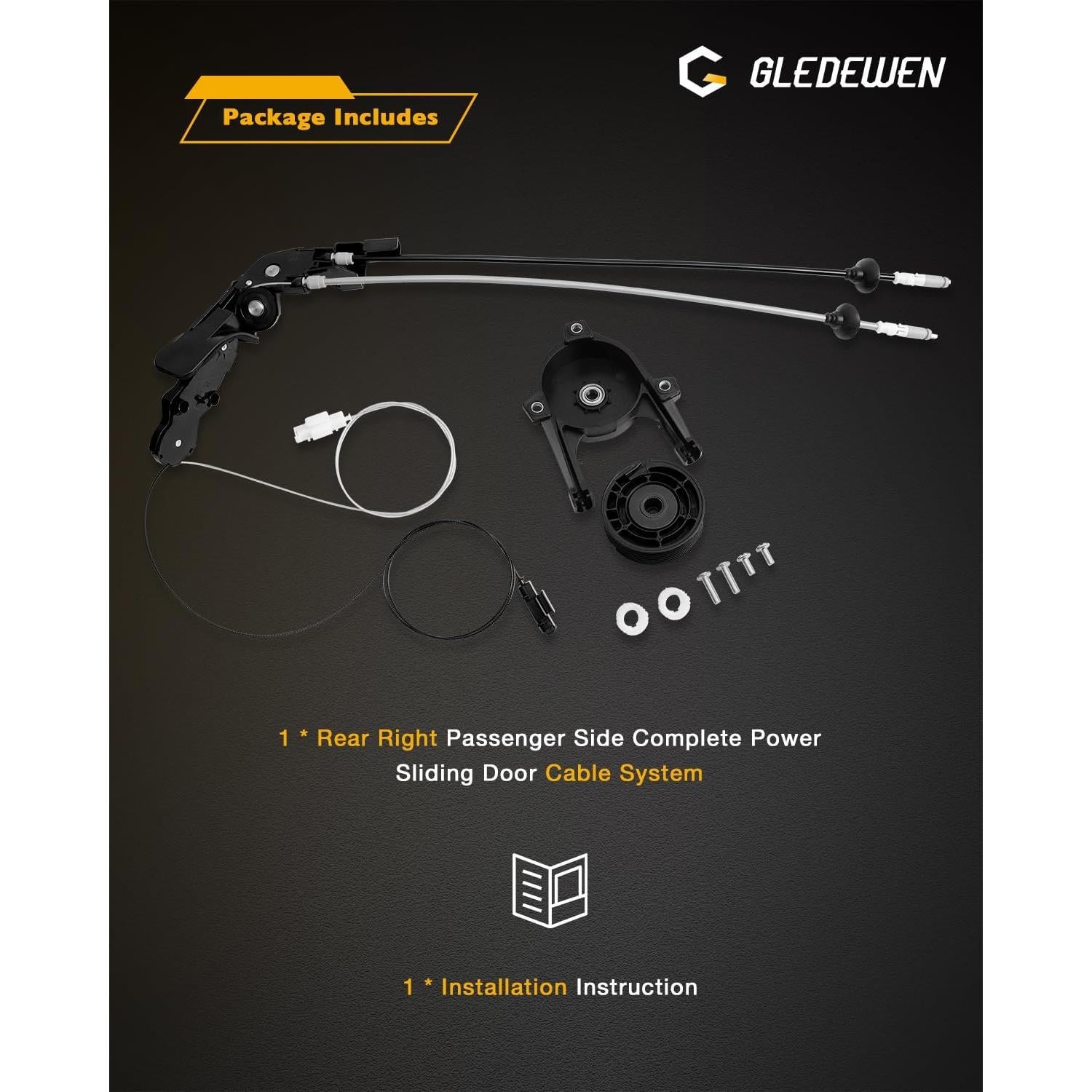 Cable de Puerta Deslizante Derecho Gledewen Toyota Sienna 2004-2010