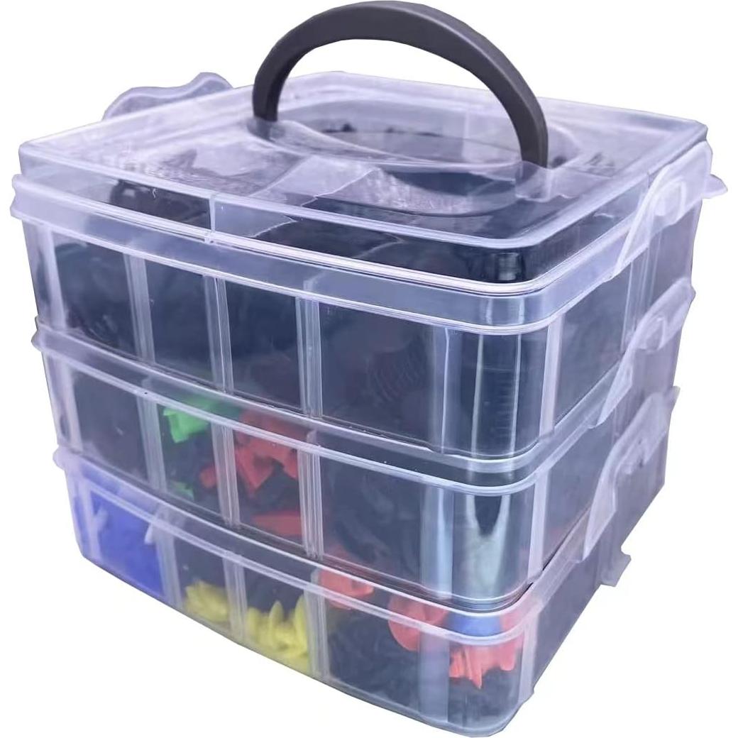 Kit 860 Clips de Retención de Coche GLK 25 Tamaños Azul