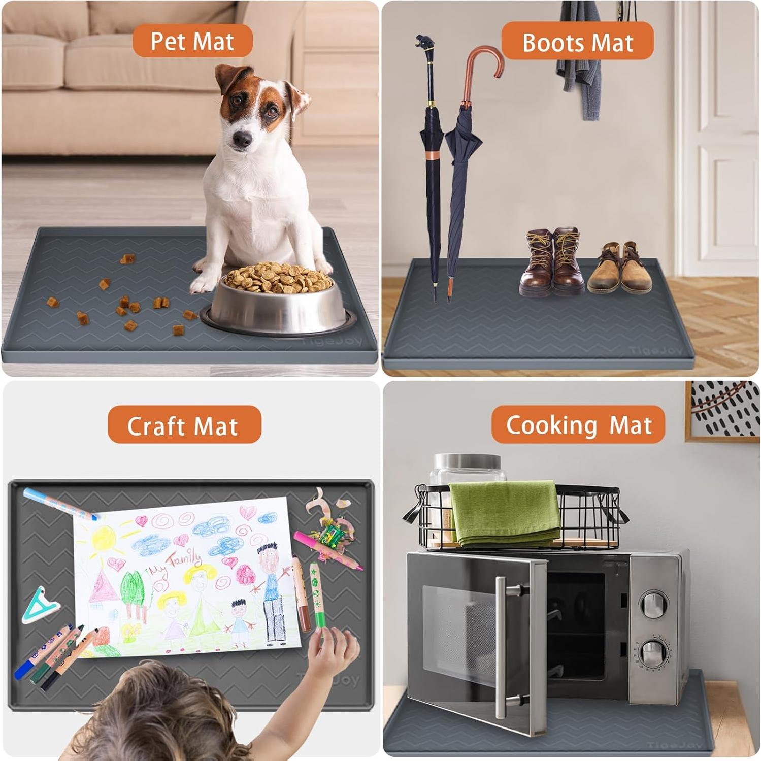 Alfombrilla Impermeable TigeJoy 55.88x48.26 cm Silicona Beige