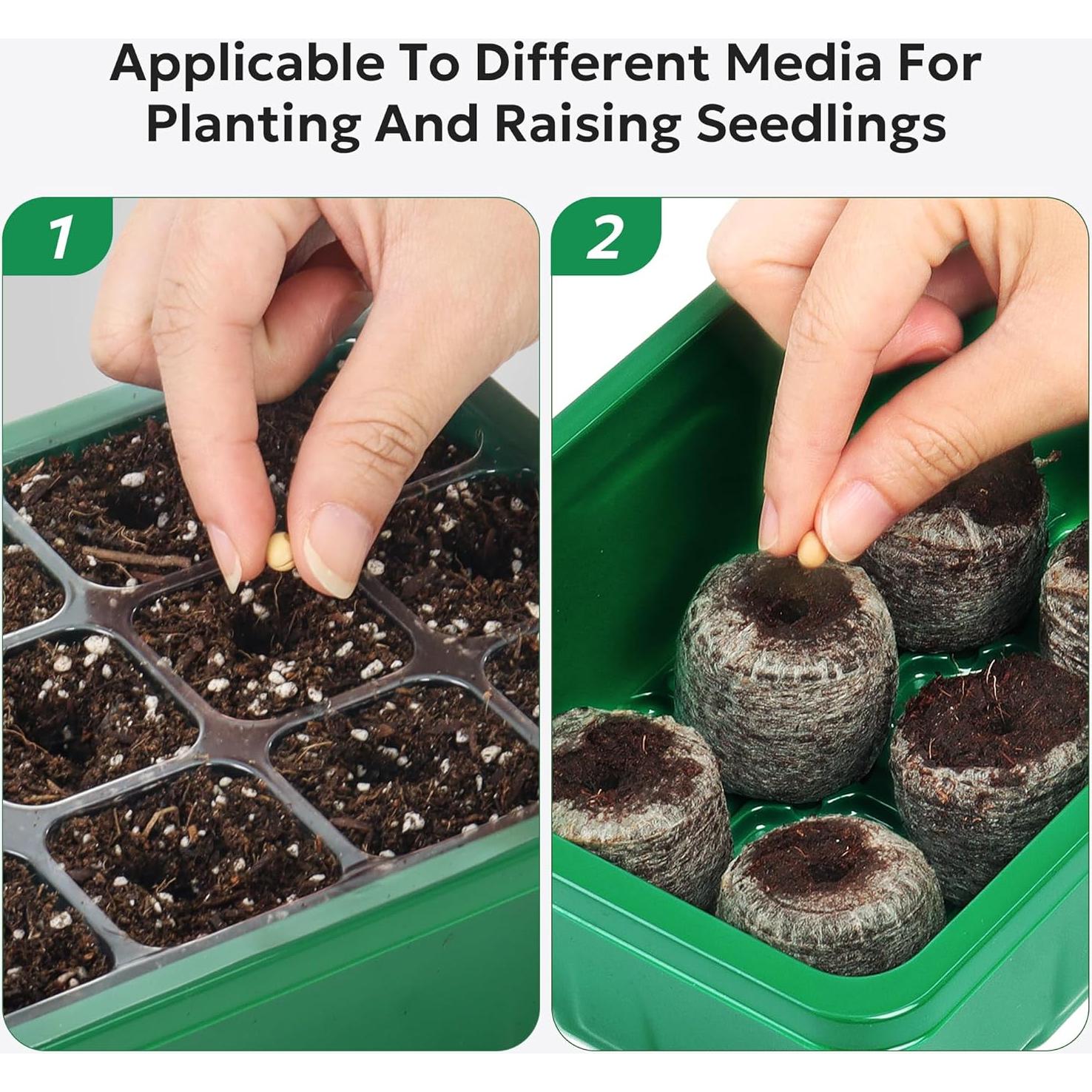 Kit de Inicio de Semillas MIXC 10 Bandejas con Dome de Humedad