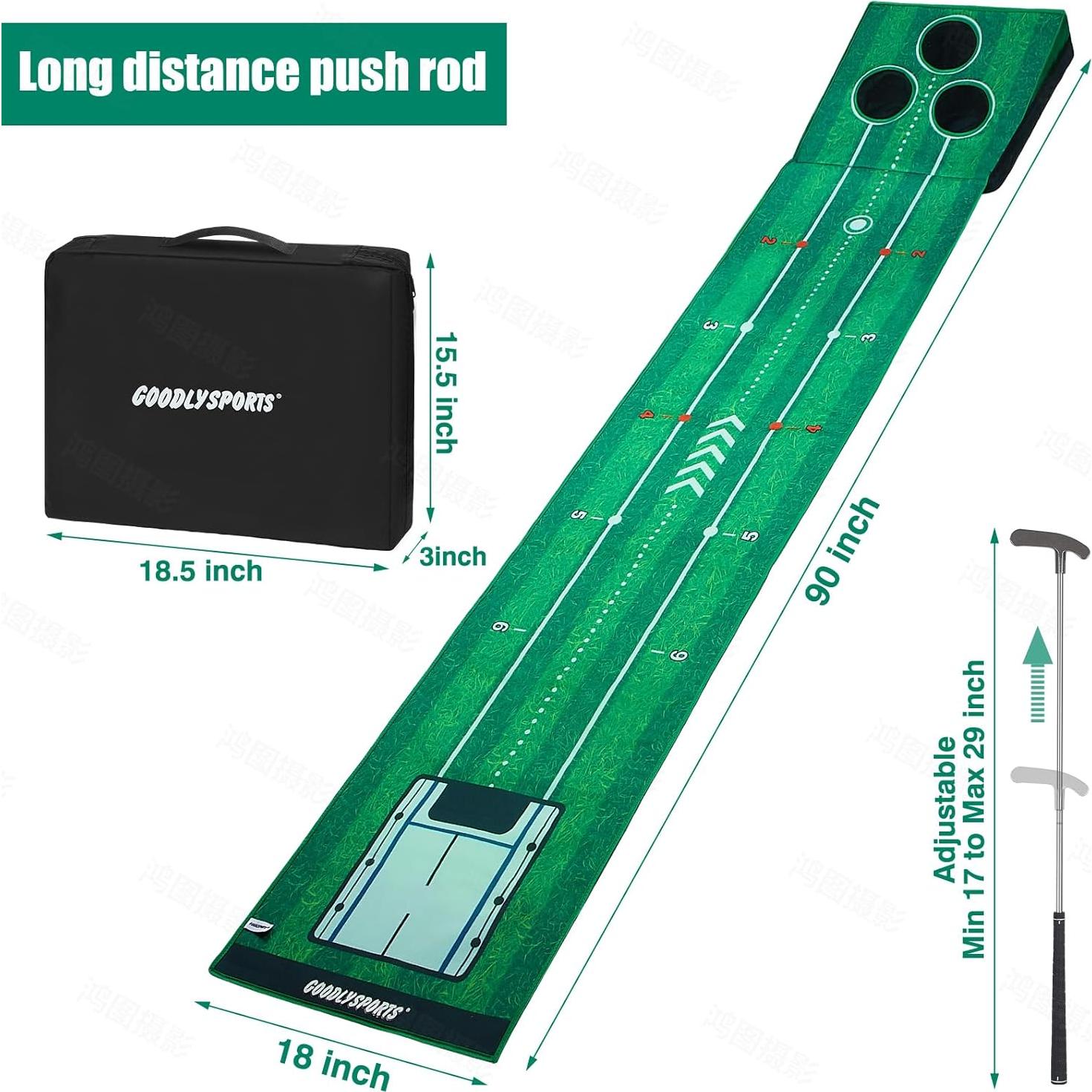 Tapete de Golf Portátil GOODLYSPORTS 228,6x45,7cm con Pelotas