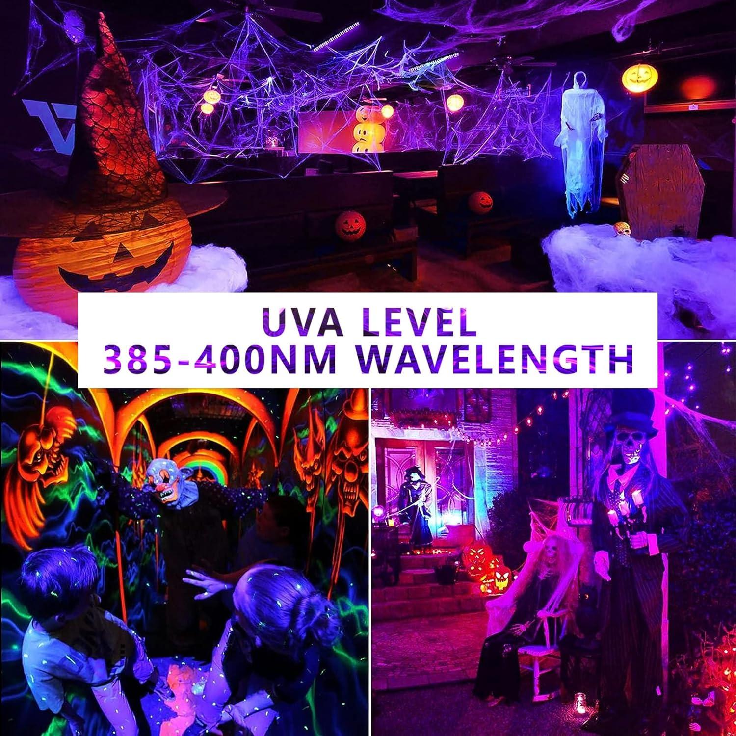 Bombillas LED Luz Negra Wiyifada A19 9W 2 Paquetes