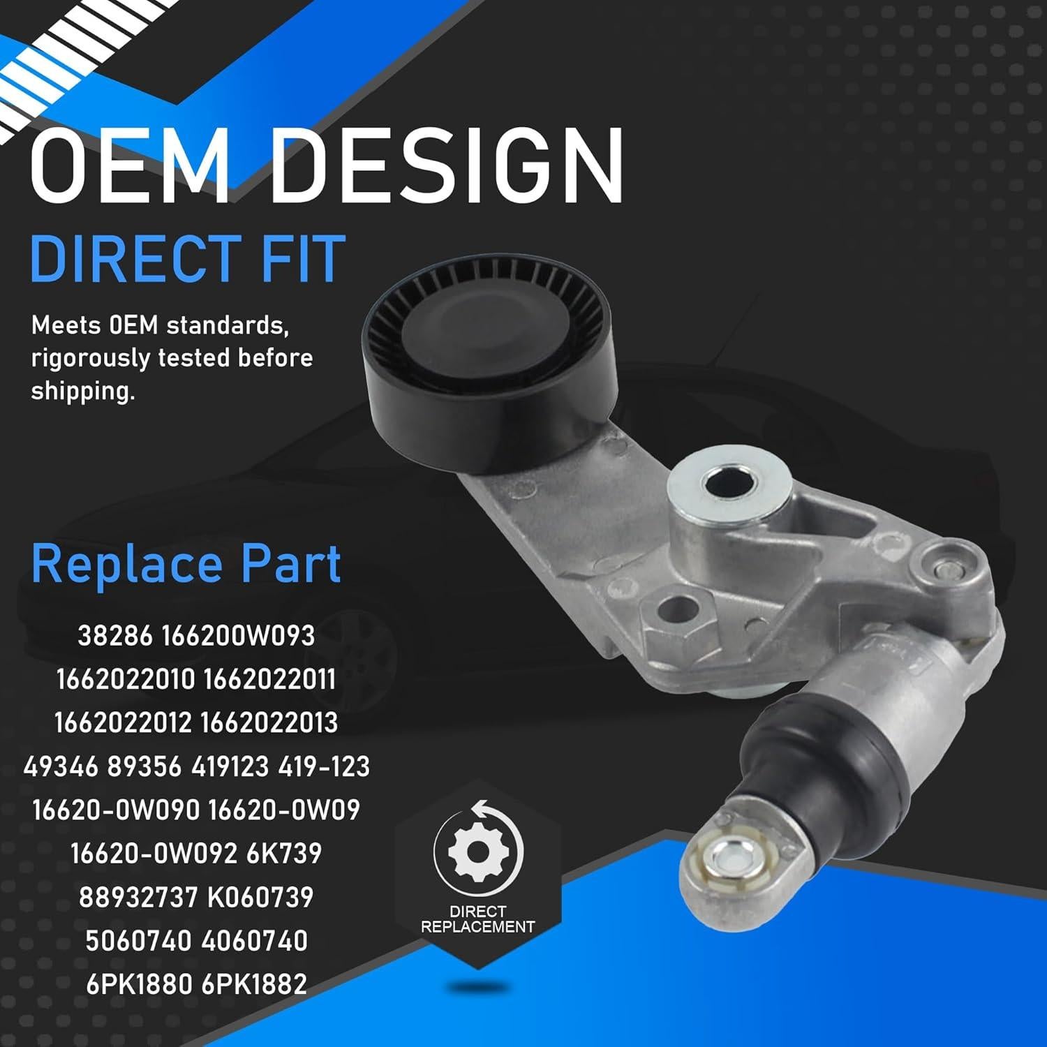 Kit de Correa Serpentina YzusGomumu 38286 para Toyota Corolla