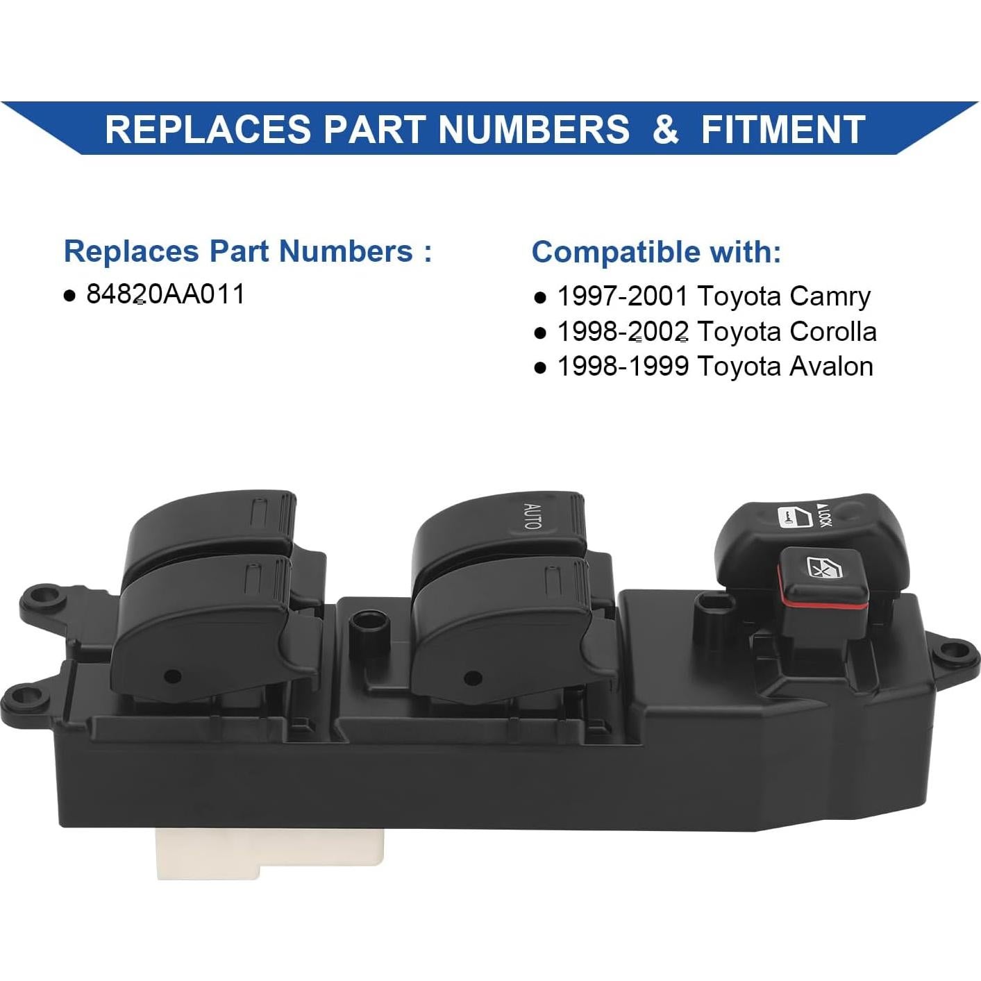 Interruptor Maestro Ventana Obaee 84820AA011 Toyota Camry/Corolla