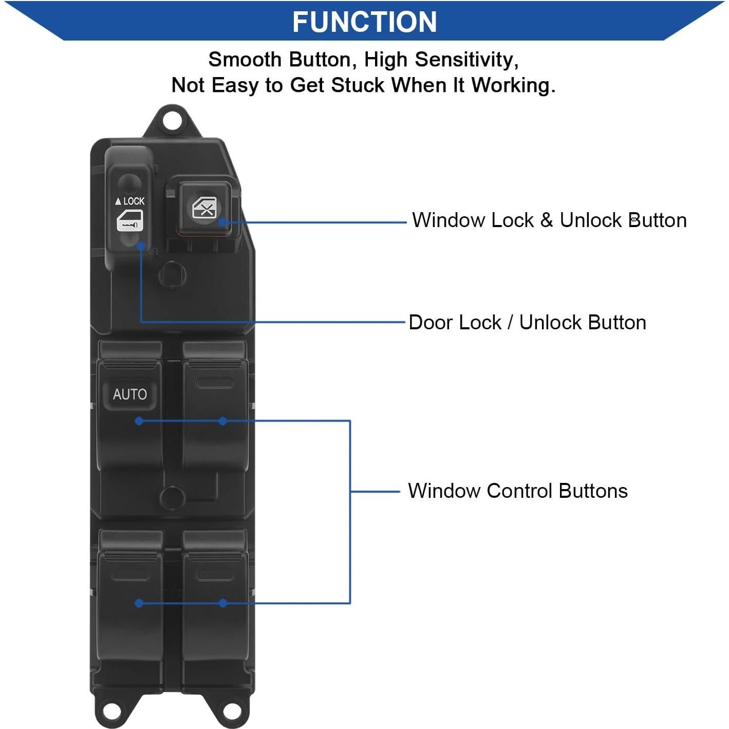 Interruptor Maestro Ventana Obaee 84820AA011 Toyota Camry/Corolla