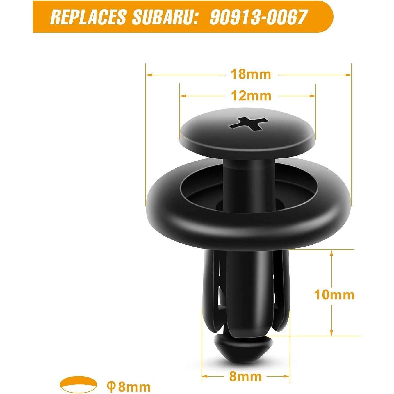 GOOACC 100 Sujetadores Tipo Empuje para Subaru GRC-80