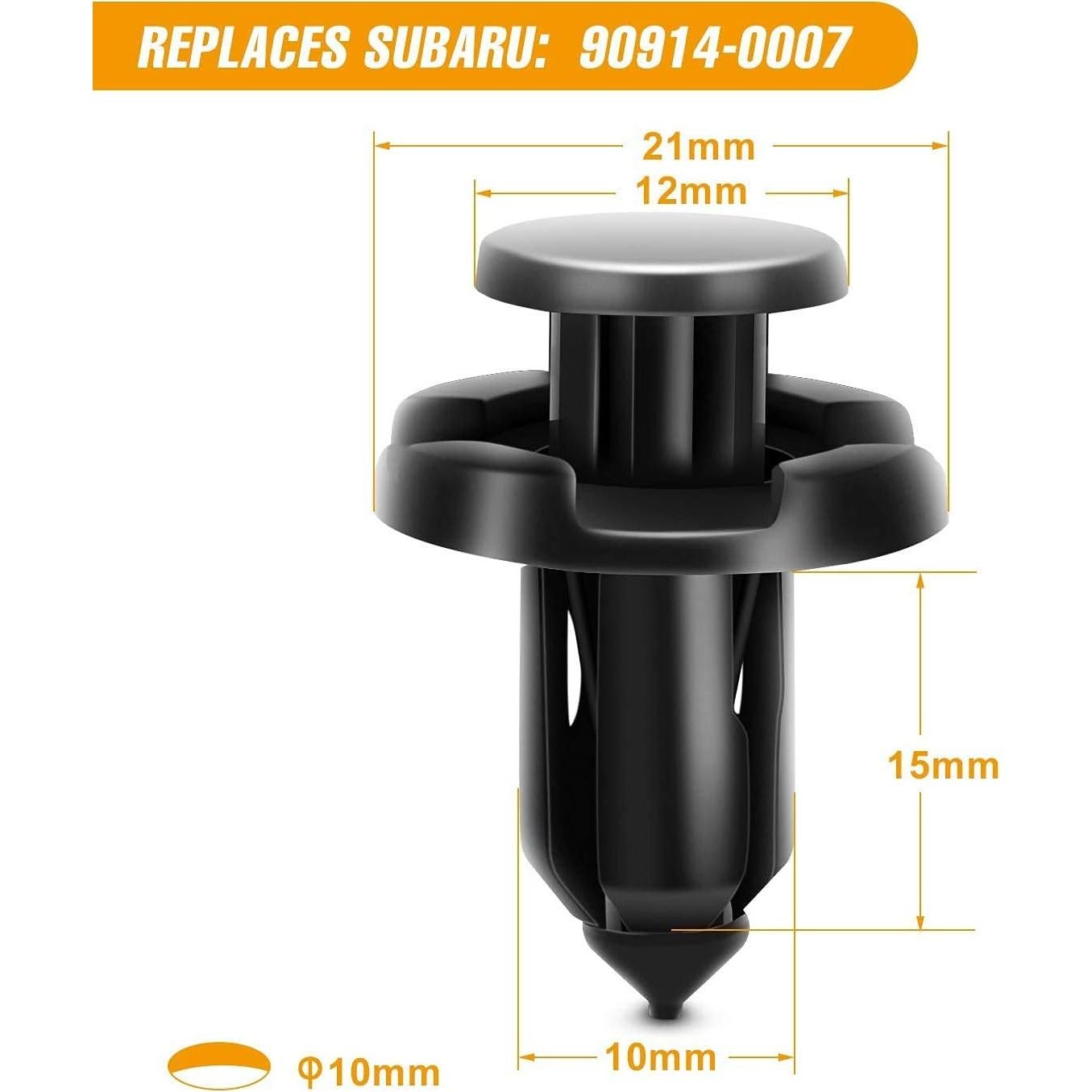 GOOACC 100 Sujetadores Tipo Empuje para Subaru GRC-80