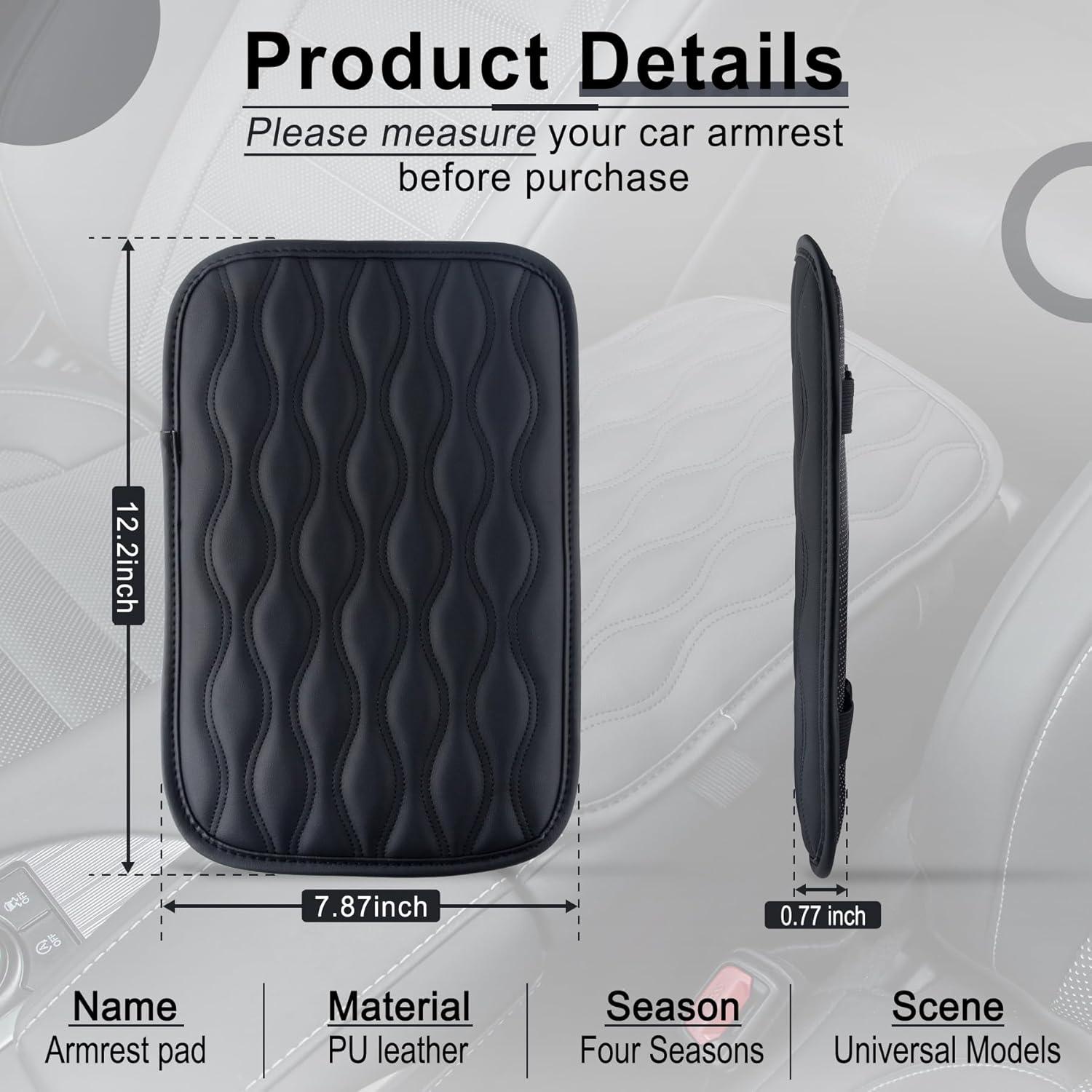 Funda Reposabrazos Auto Amiss Universal Impermeable Negro