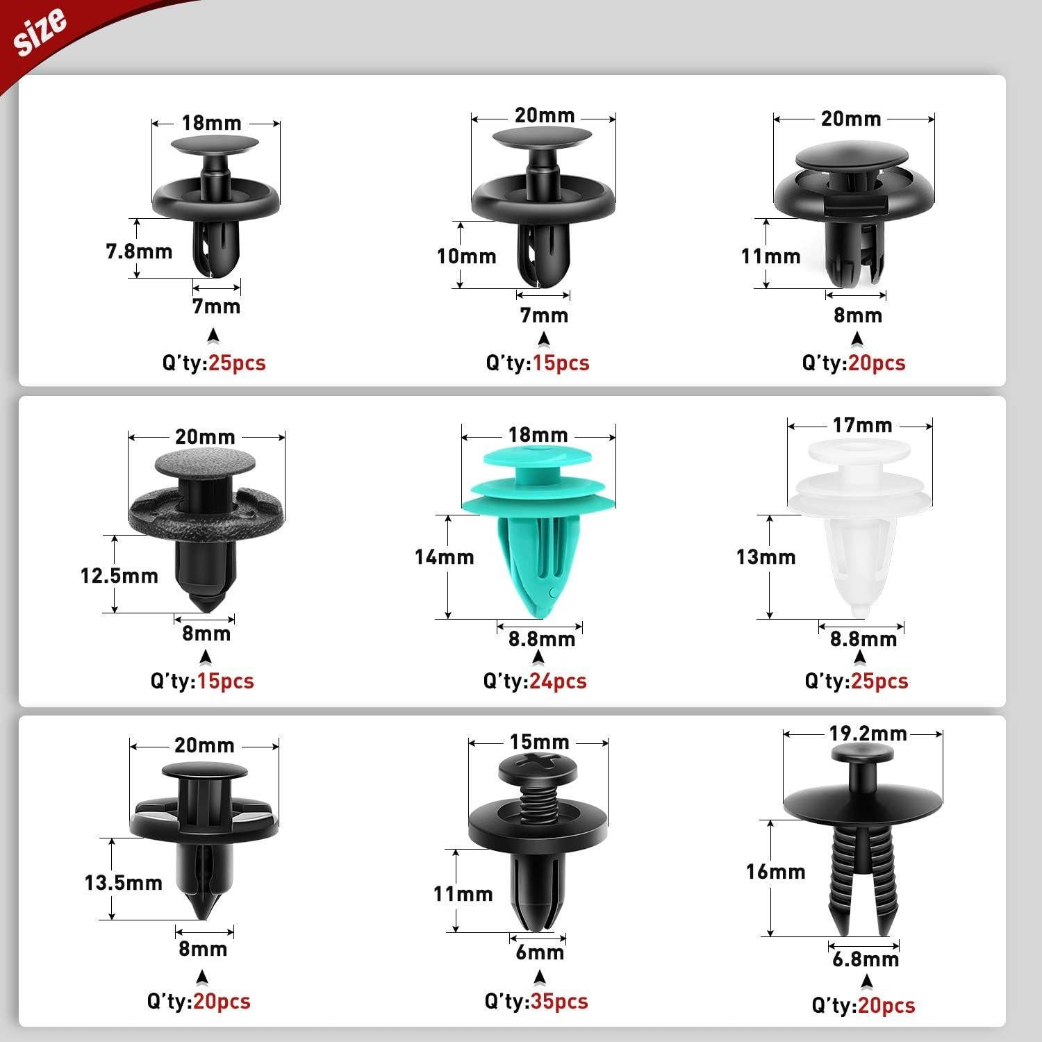 Kit de Clips de Retención Nilight 360 Pcs para Coche