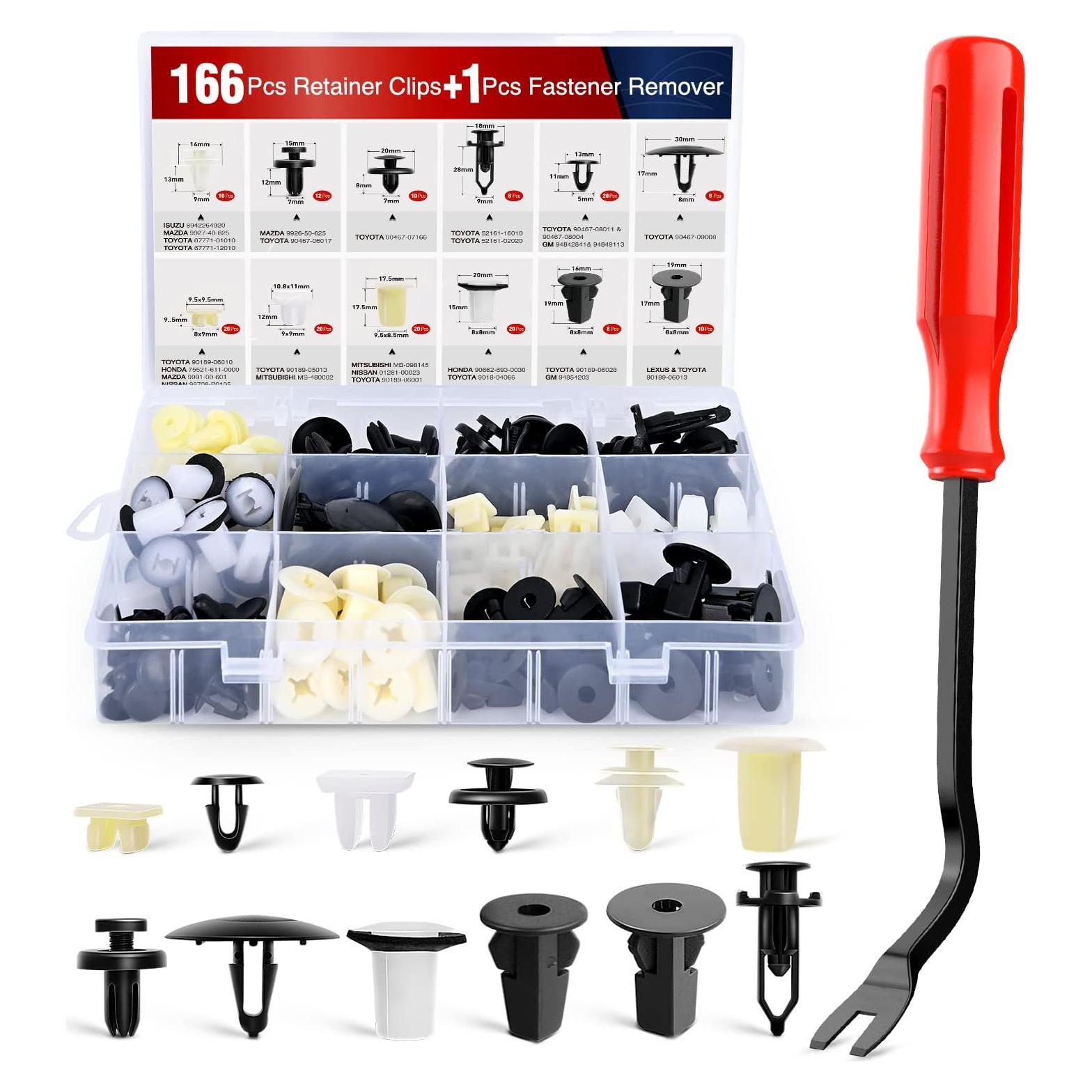 Kit de Clips de Retención Nilight 166 Piezas para Automóviles