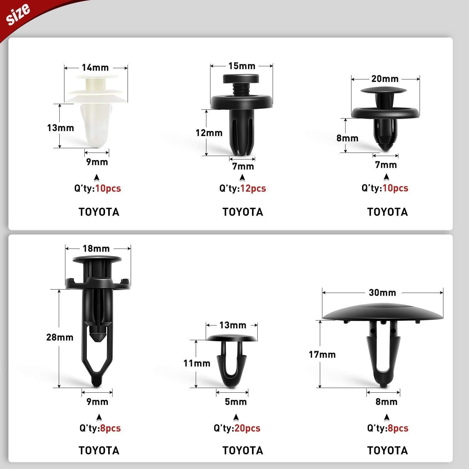 Kit de Clips de Retención Nilight 166 Piezas para Automóviles