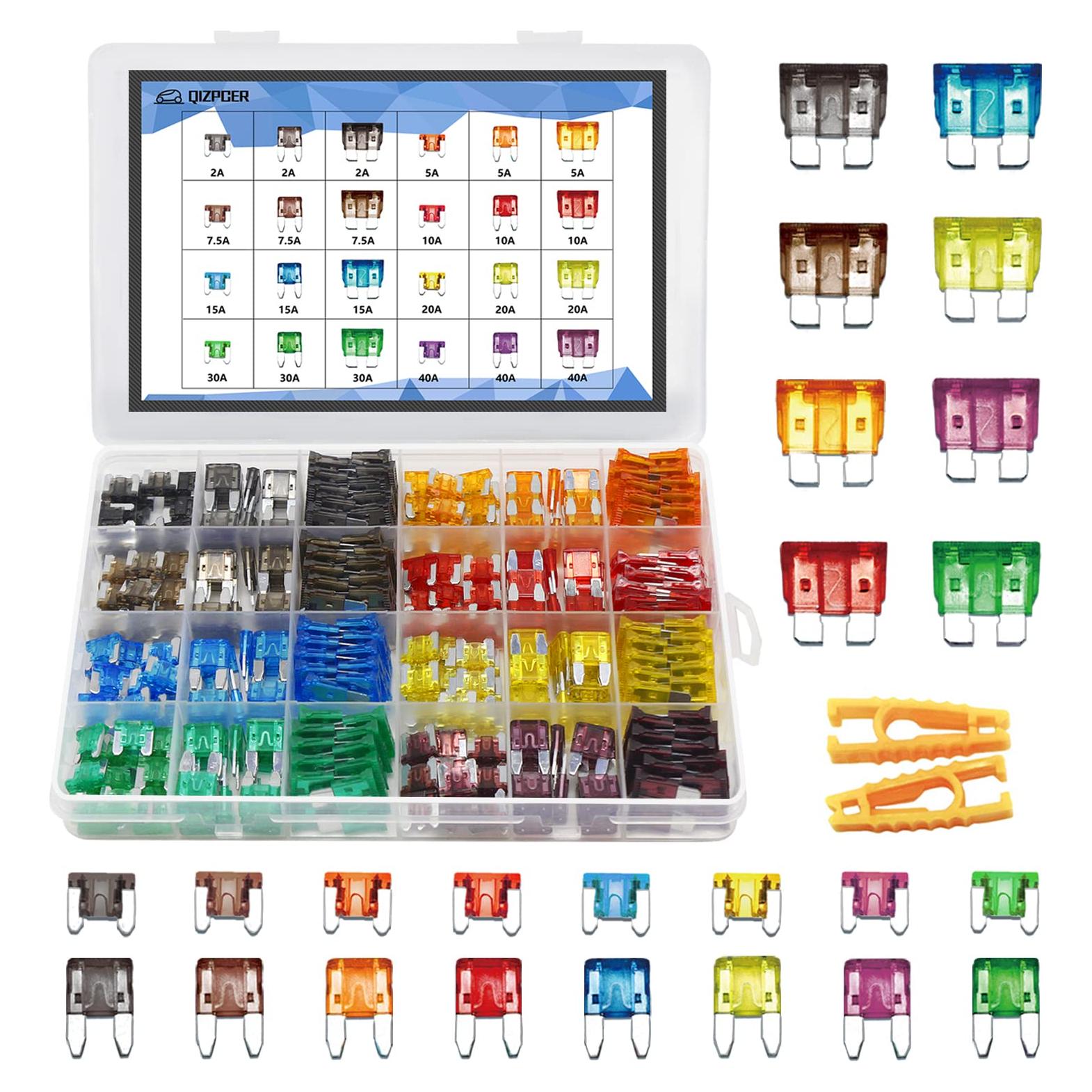 Kit de Fusibles para Automóvil Qizpcer 282 Piezas 2A-40A