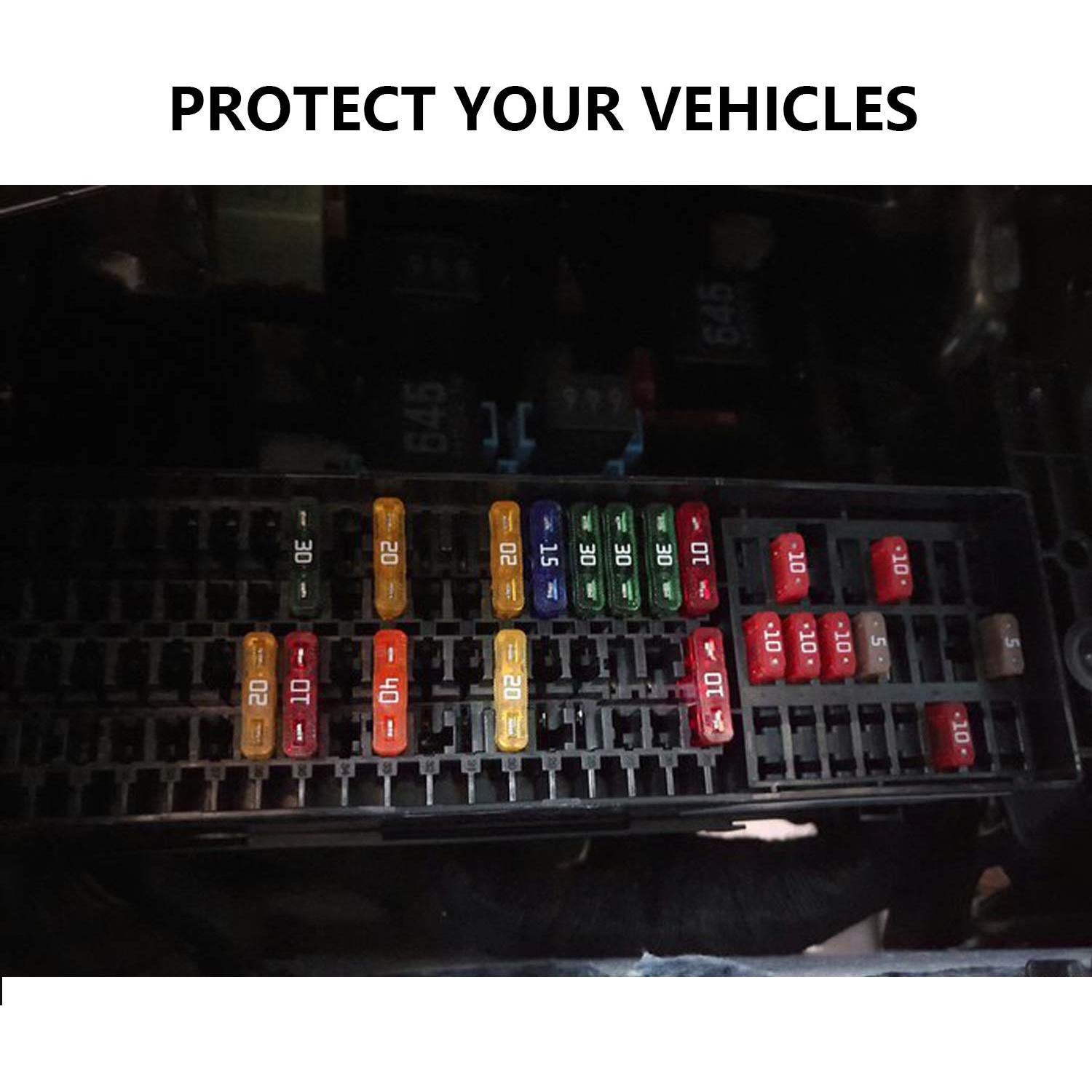 Kit de Fusibles para Automóvil Qizpcer 282 Piezas 2A-40A