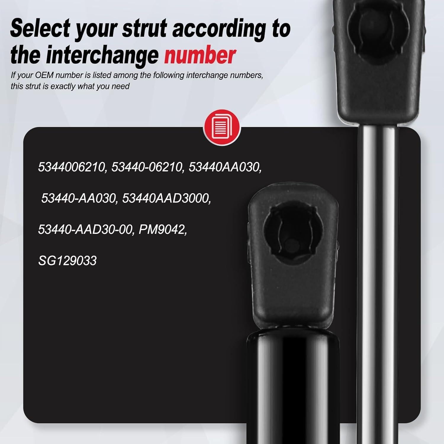 Amortiguadores de Capó Delantero Vepagoo PM9042 Toyota Solara 2004-2008