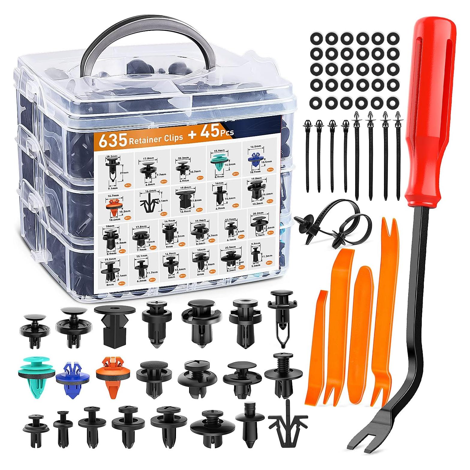 GOOACC 680 Piezas Clips de Retención para Automóviles Nylon