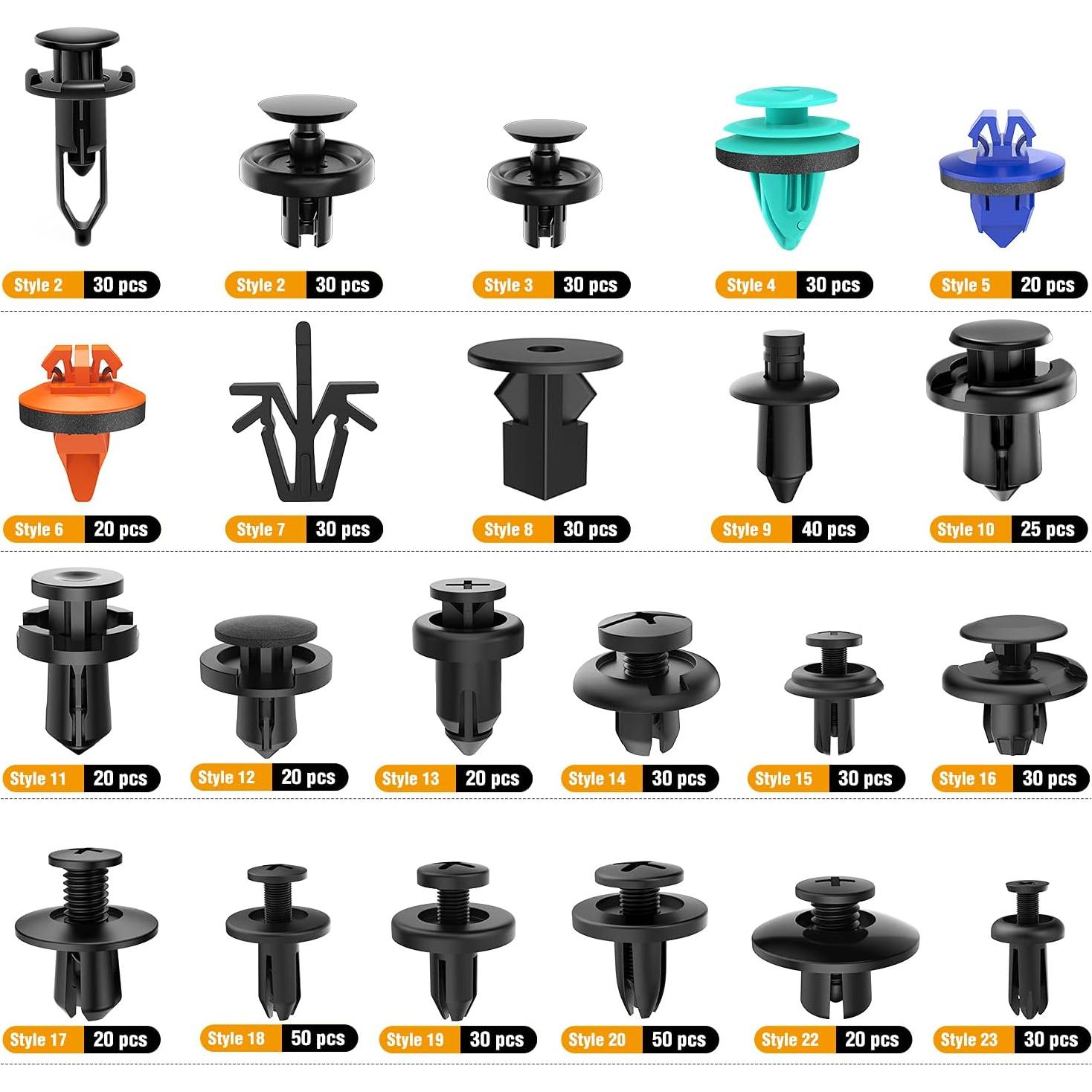 GOOACC 680 Piezas Clips de Retención para Automóviles Nylon