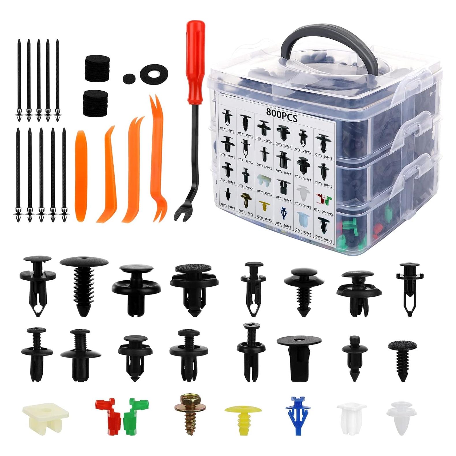 Kit de Clips de Retención 835 Piezas GLK para Automóviles