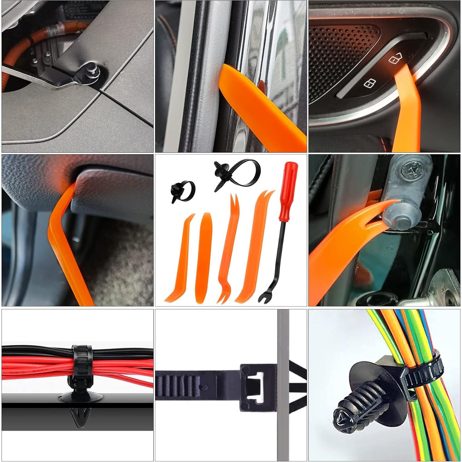 Kit de Clips de Retención 835 Piezas GLK para Automóviles