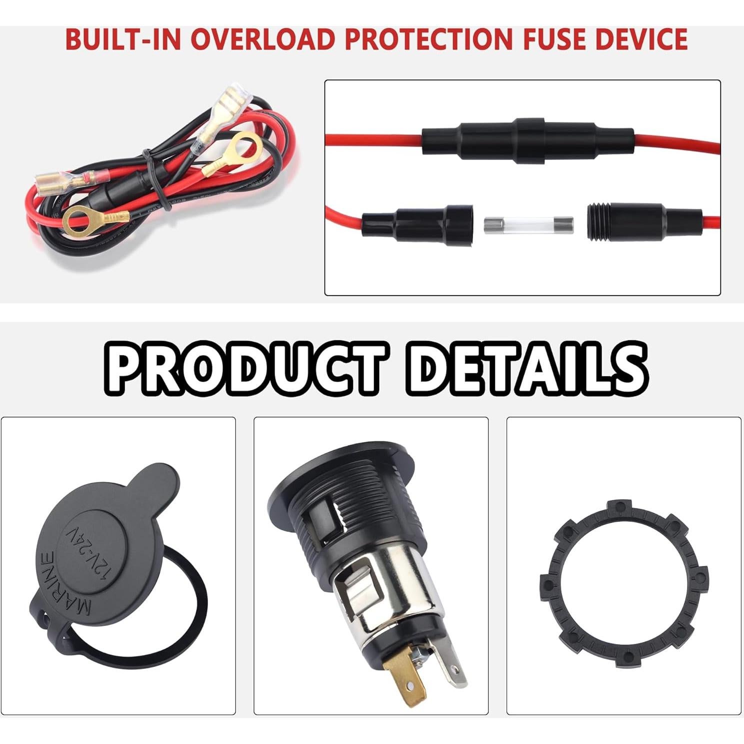 Toma de Encendedor 12V Carleef para Automóvil y Barco