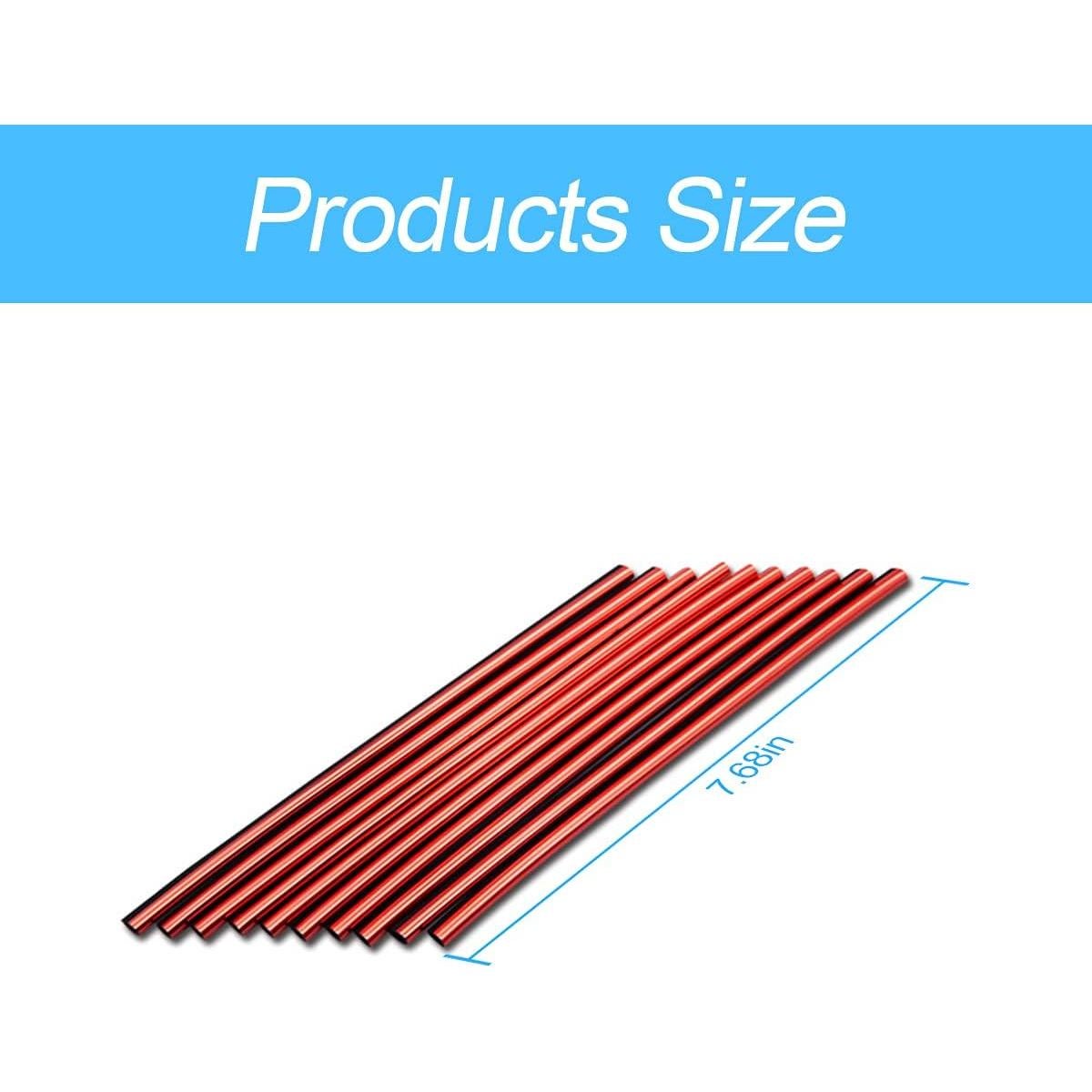 20 Piezas Tira Decorativa para Salida de Aire 8sanlione Rojo