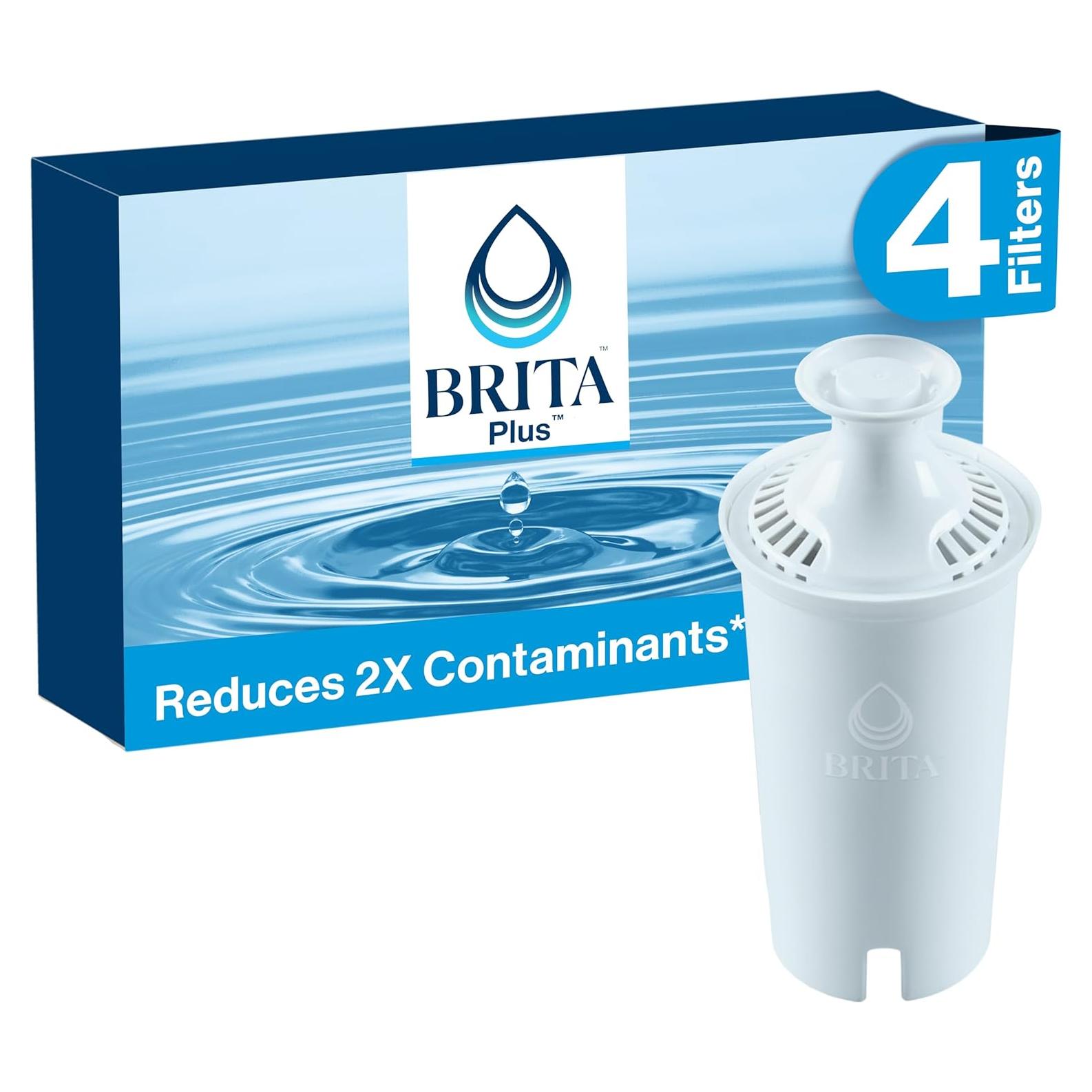 Filtro de Agua Brita Plus 4 Piezas, Reduce 2X Contaminantes