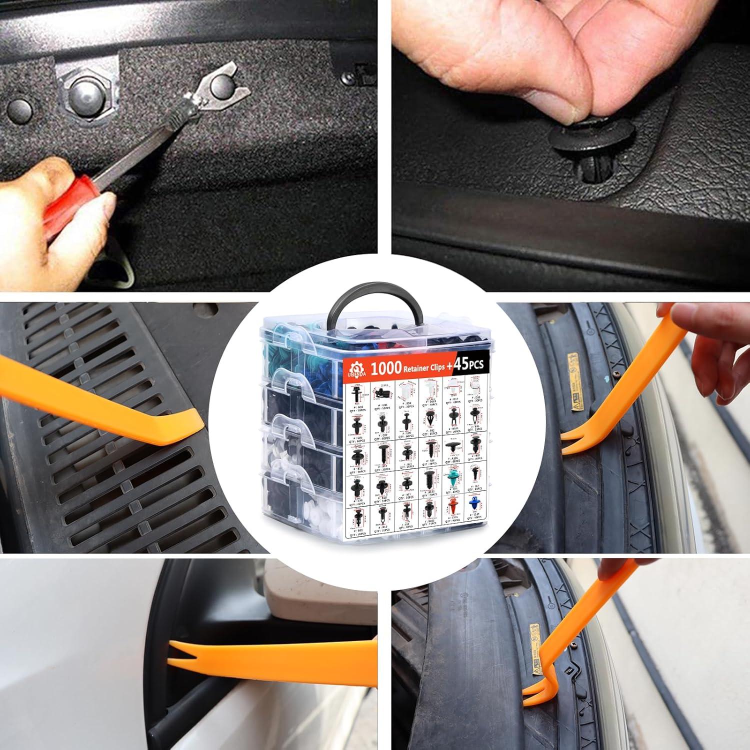 Kit de Clips de Retención para Auto UNENDA 1045 Piezas