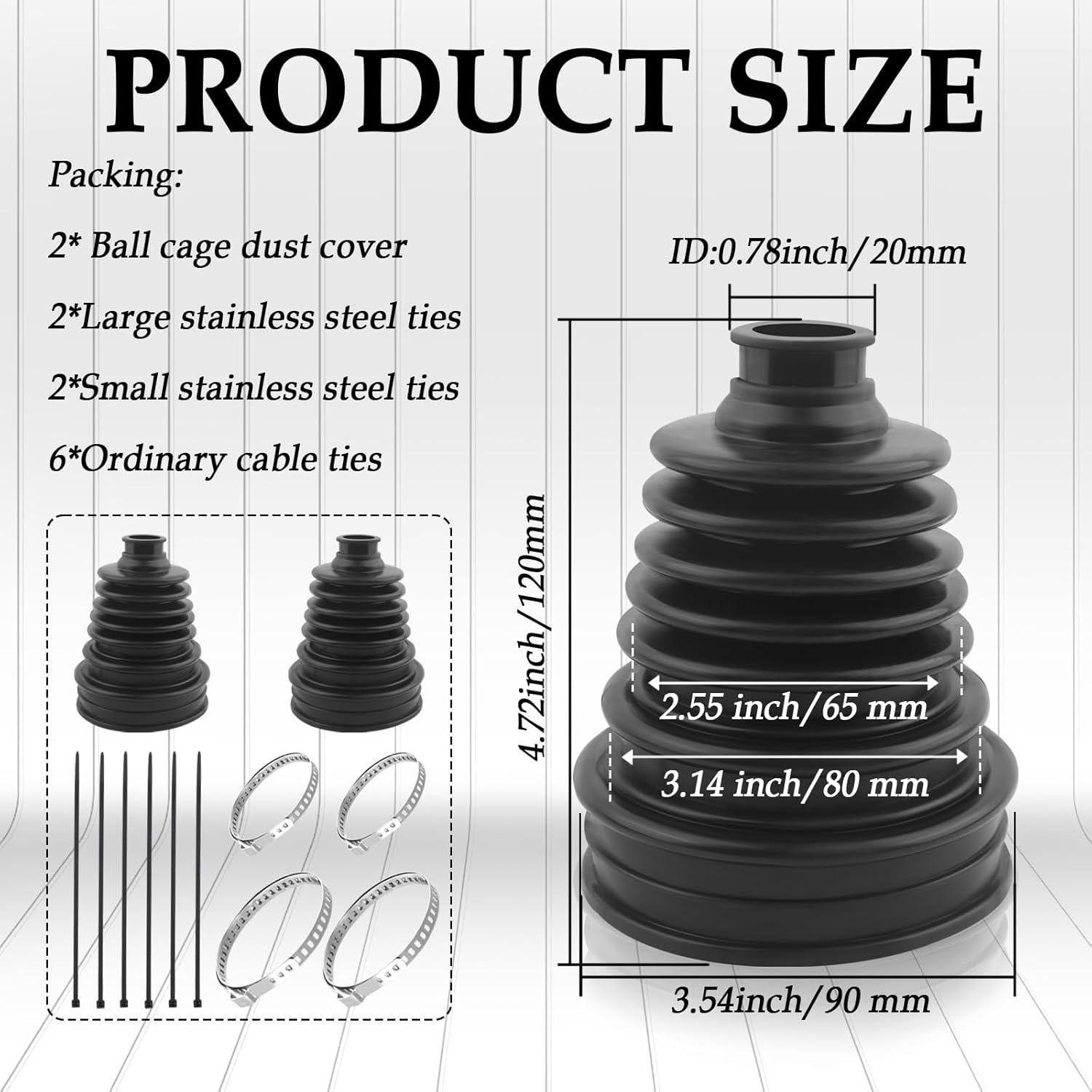 Kit de reparación bota CV Carleef 2 piezas silicona 12 cm