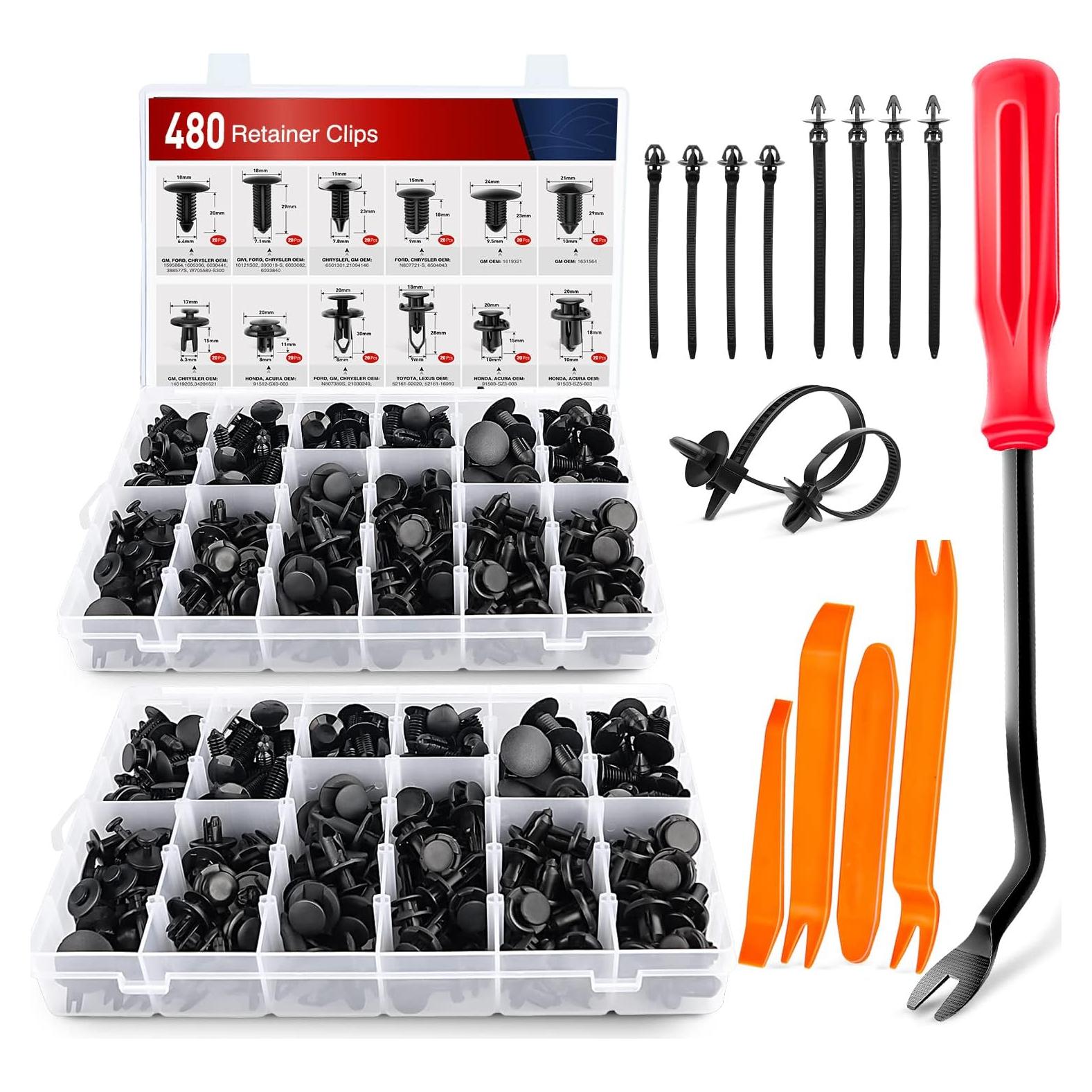 Set de 480 Clips de Retención Automotriz Nilight CL-94-A