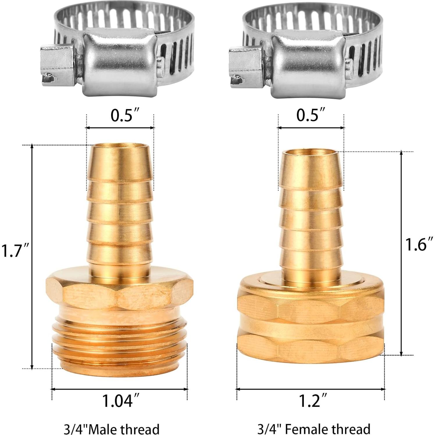 Kit de Conector de Manguera Sanpaint 1/2" con Abrazaderas
