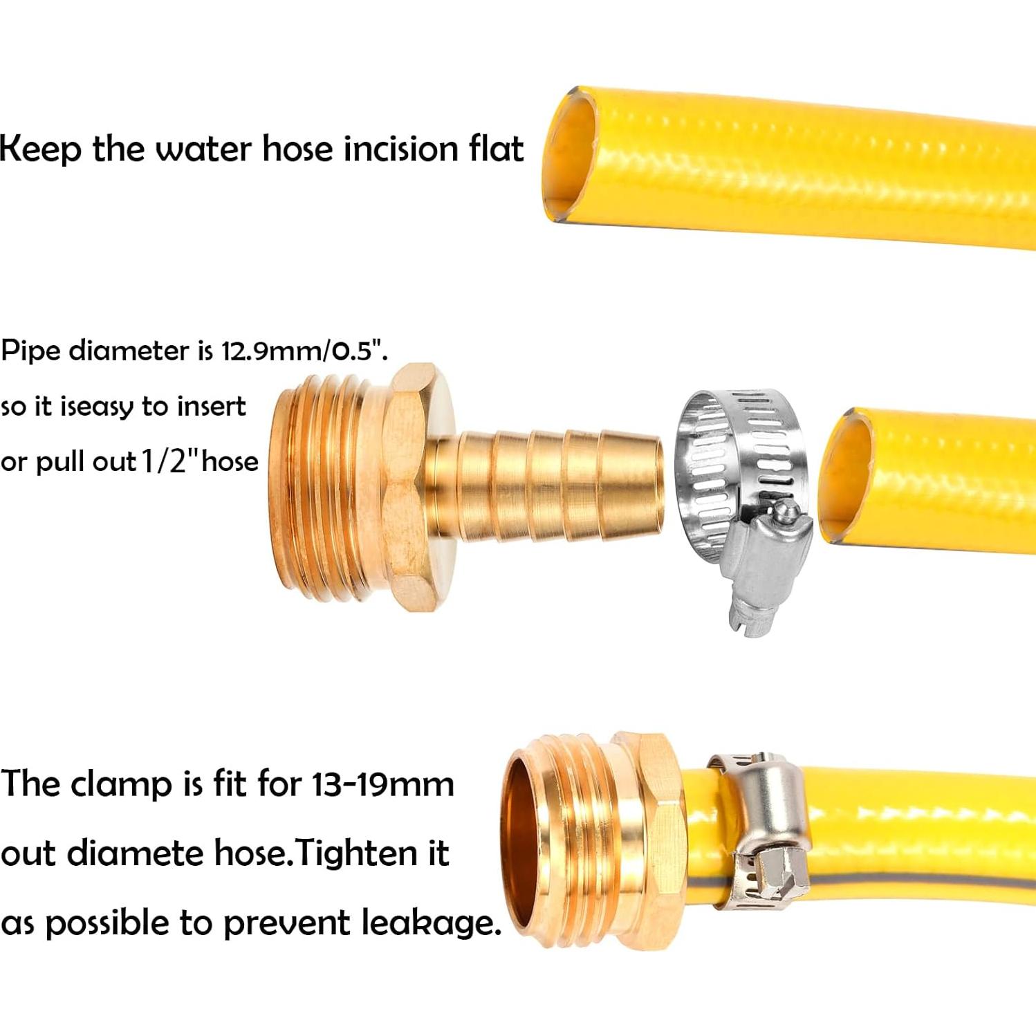 Kit de Conector de Manguera Sanpaint 1/2" con Abrazaderas