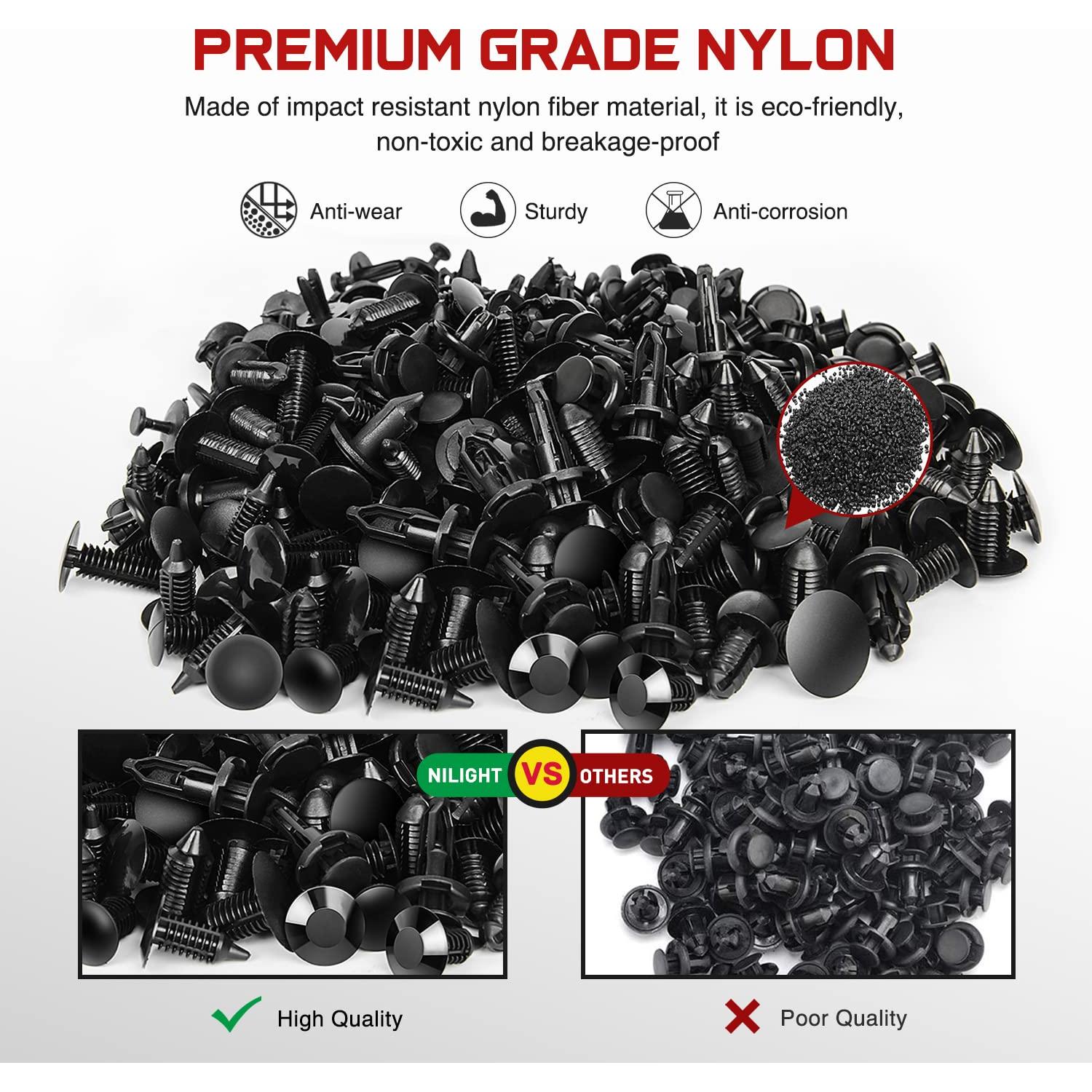 Kit 820 Piezas Clips Retención Nilight + Removedor Automóvil