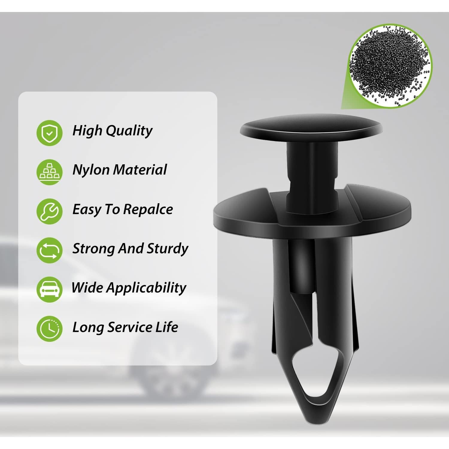 Kit de Clips de Retención Frokom 415pcs Nylon Automóvil