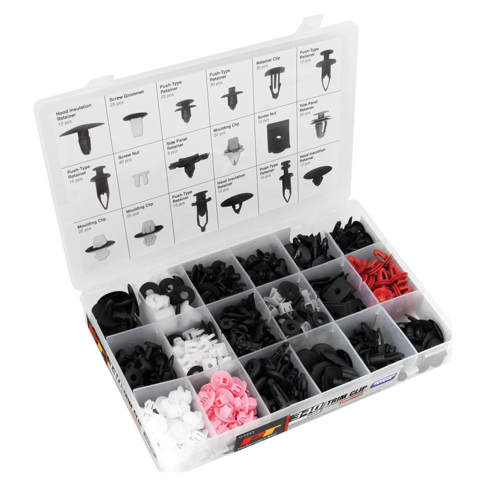 Kit 340 Clips de Acabado Performance Tool para Toyota y Lexus