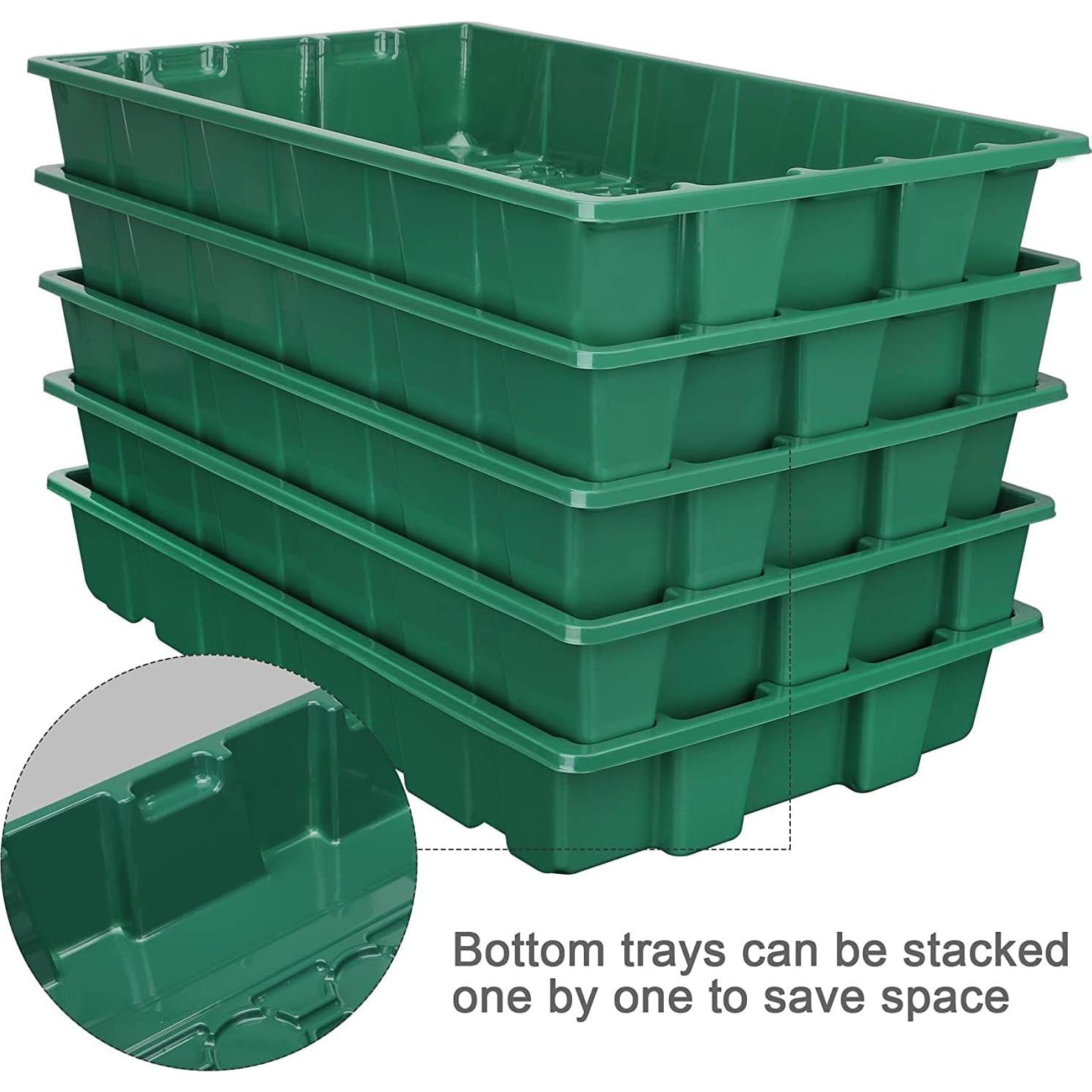 MIXC Bandejas de Plántulas 5 Piezas con Domo de Humedad