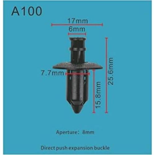 Clip de Moldura de Rocker Autobahn88 para Toyota Lexus - Paquete de 20