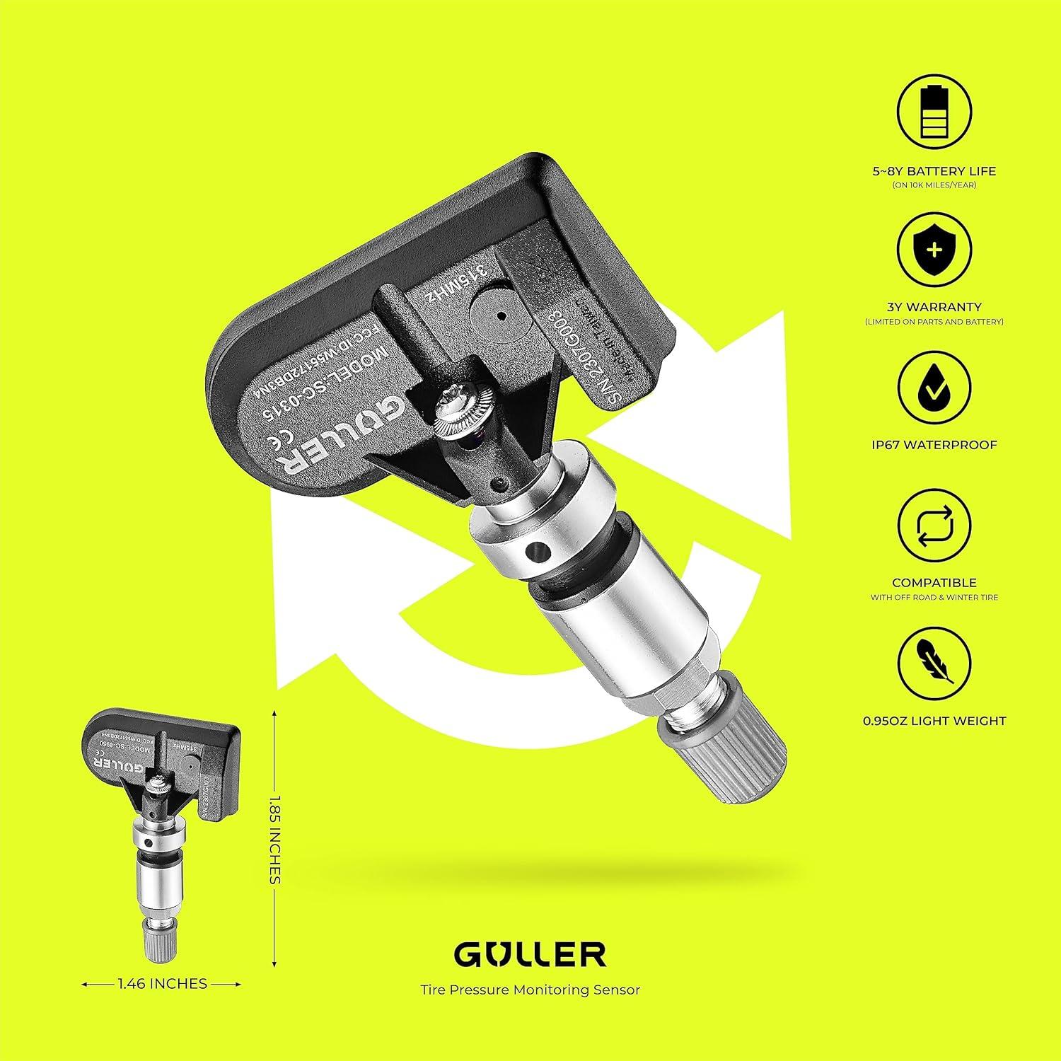 Sensor de Presión Neumáticos TPMS GULLER PA-6020-4 4-Pack