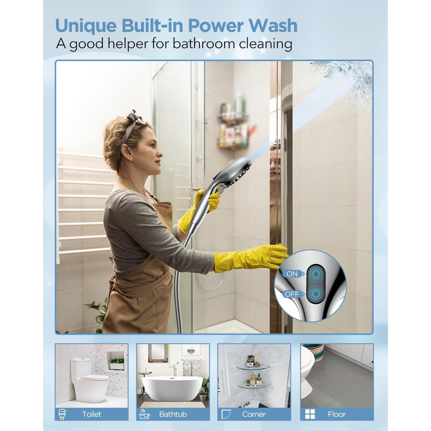 Cabezal de Ducha Filtrado MakeFit 2-en-1 Cromo 10 Modos