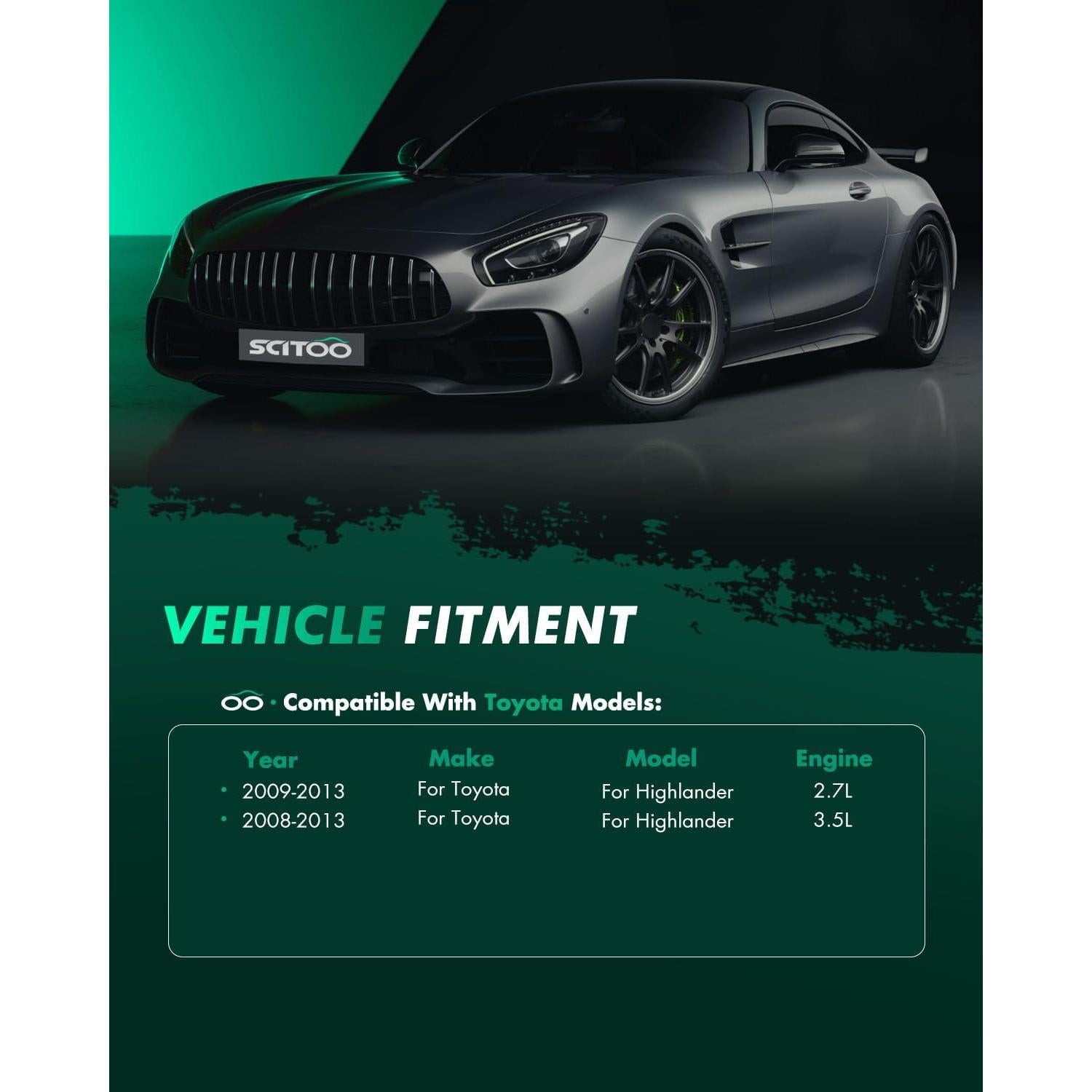 Cubierta Apoyabrazos SCITOO para Toyota Highlander 2008-2014