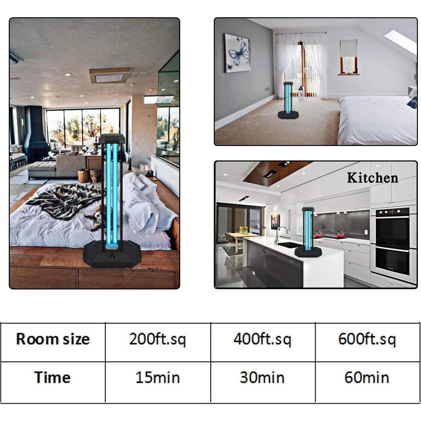 Lámpara UVC BAIMNOCM 38W con Control Remoto y Temporizador