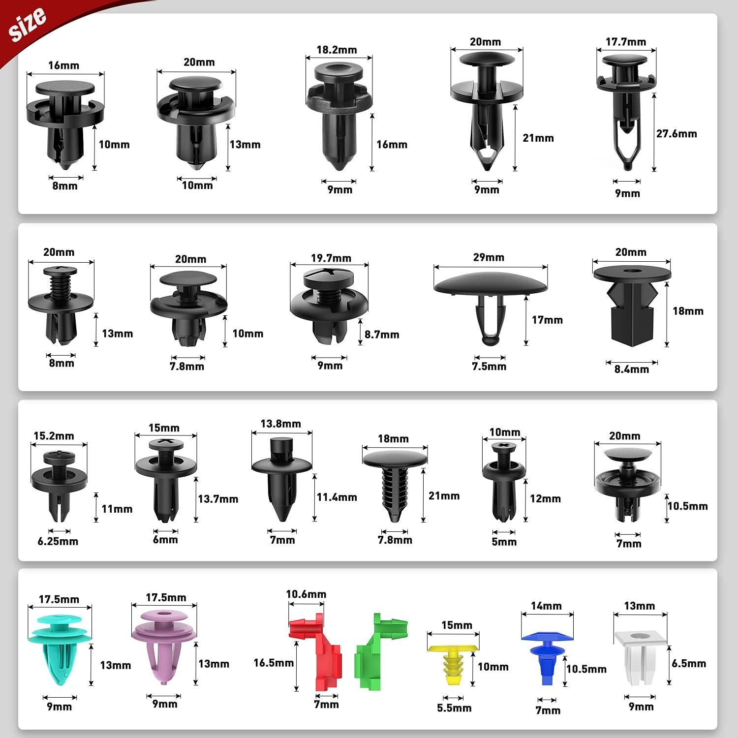 Kit 725 Piezas Clips Retención Automóviles Nilight