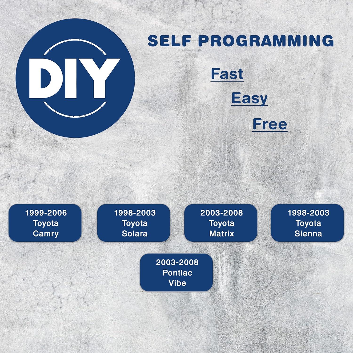 Llave Remota KeylessOption para Toyota Camry Sienna 3 Botones