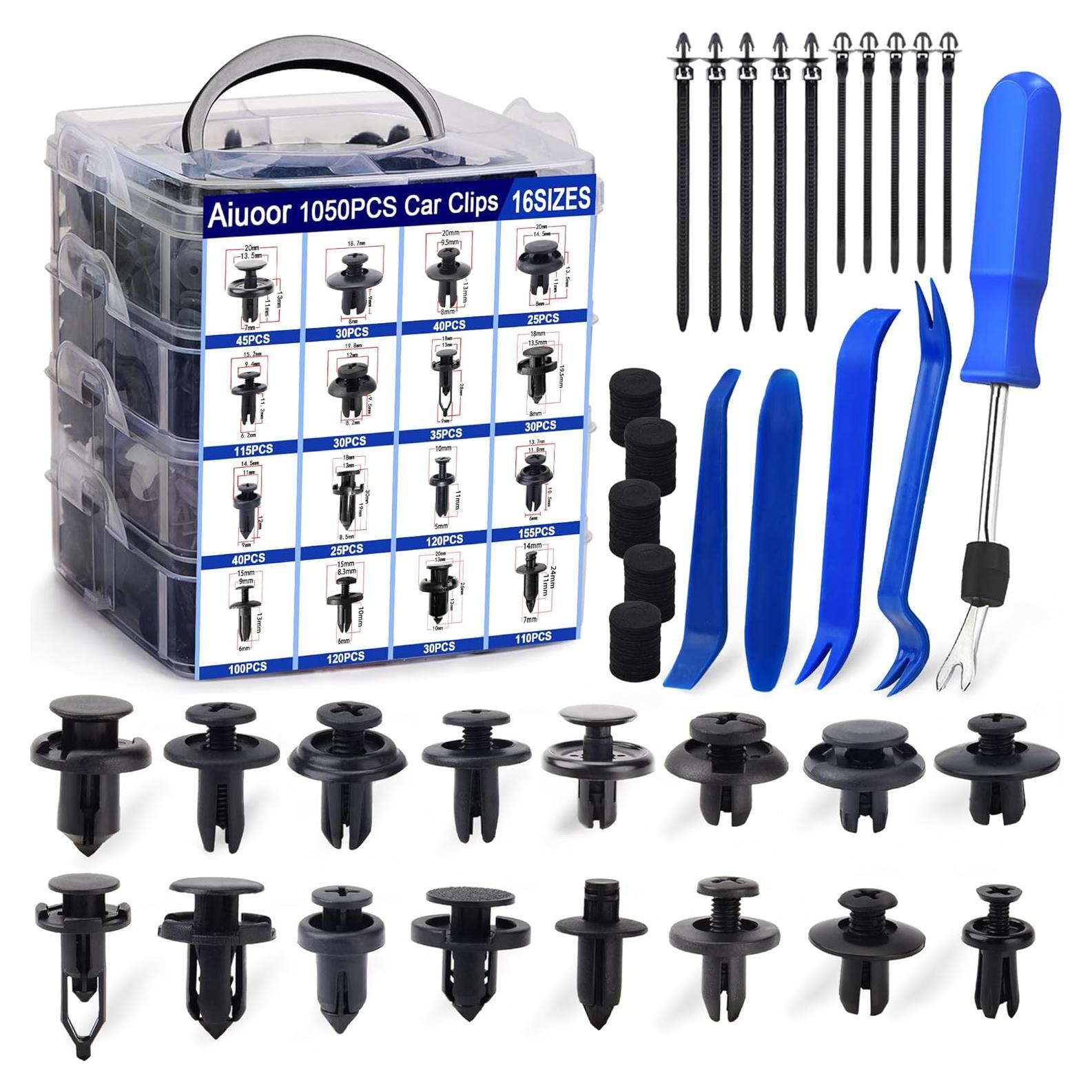 Kit de Clips de Retención 1050PCS Aiuoor para Automóvil