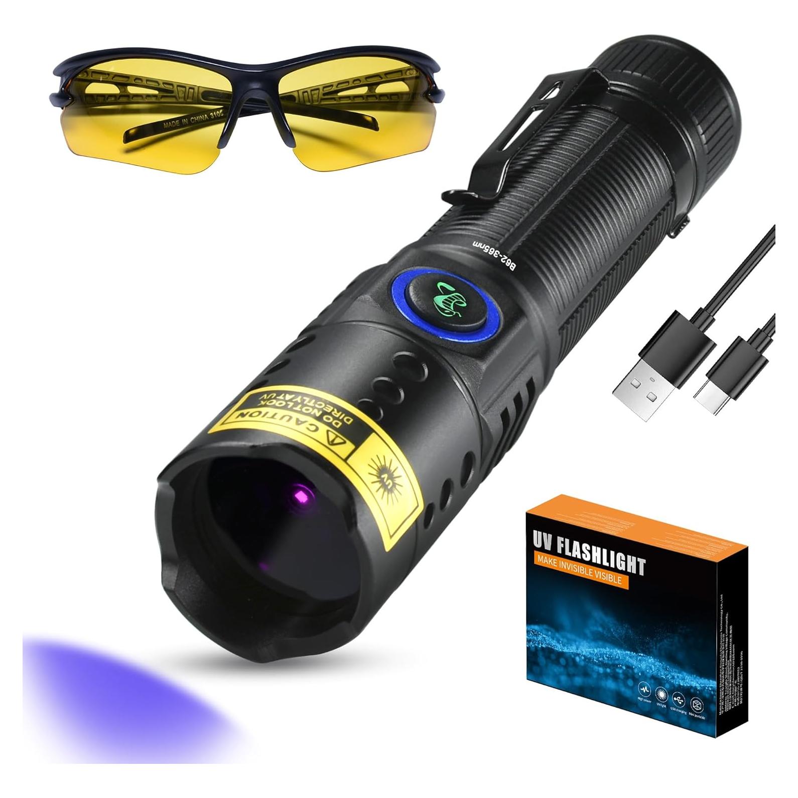 Linterna UV DARKBEAM 365nm Recargable Compacta 10W
