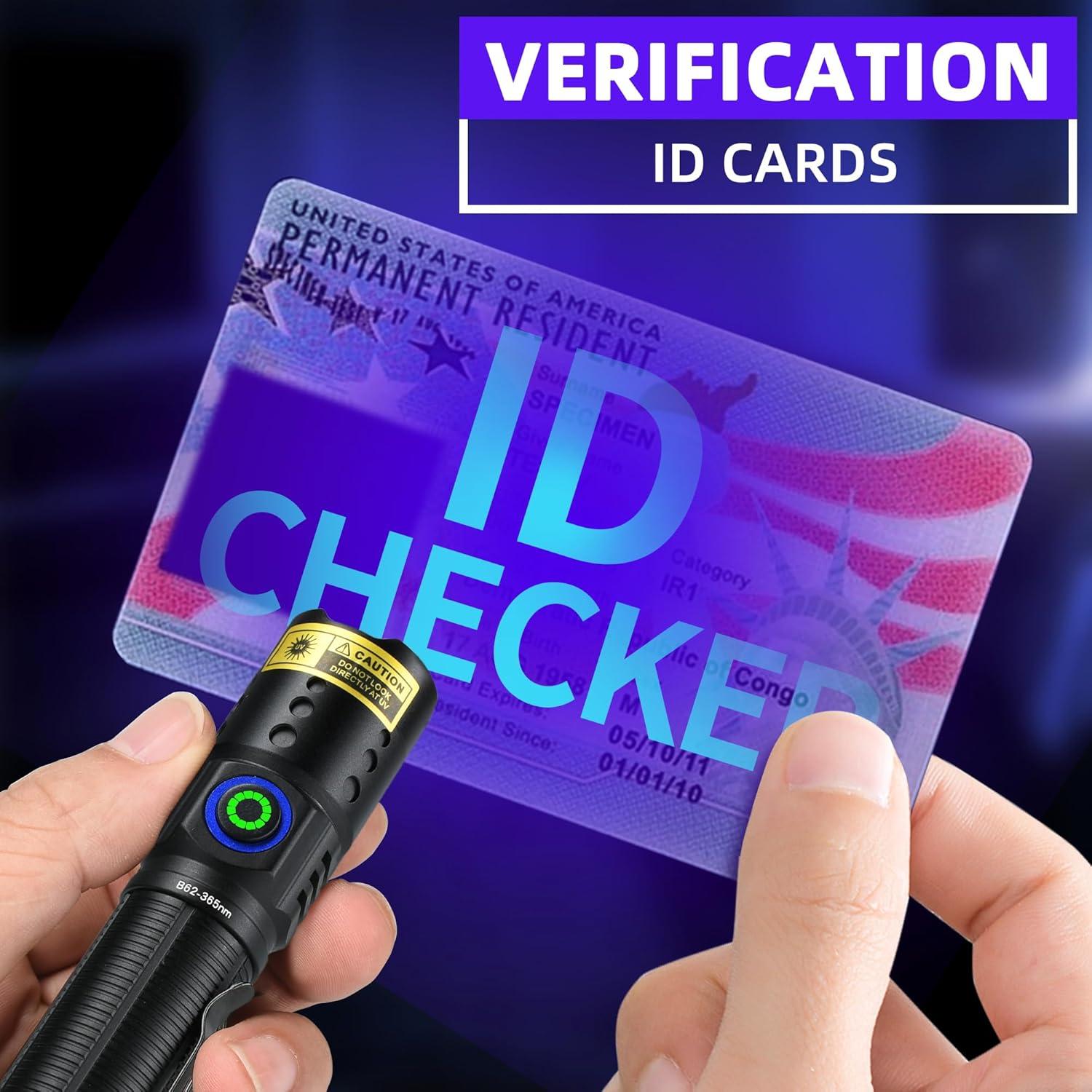 Linterna UV DARKBEAM 365nm Recargable Compacta 10W