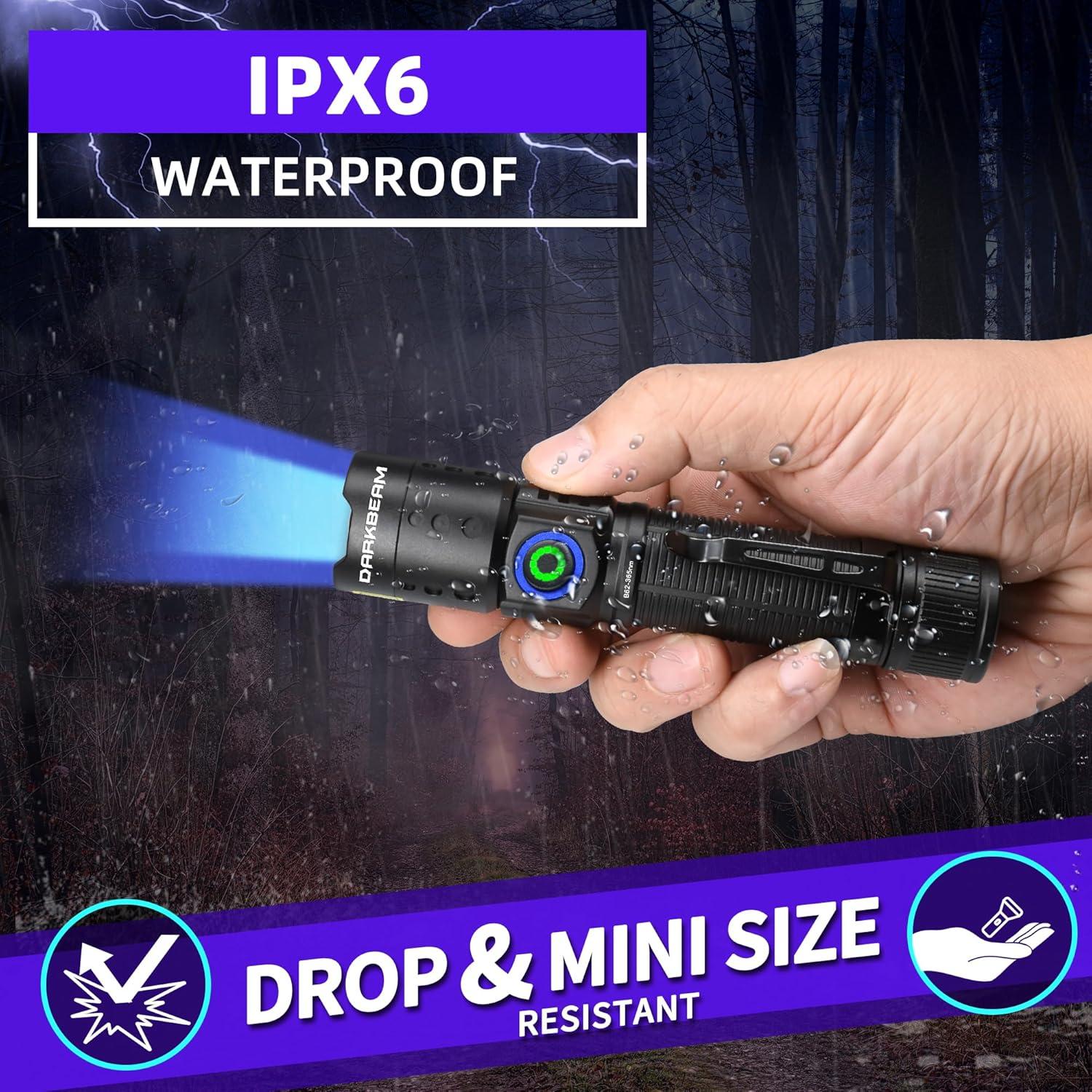 Linterna UV DARKBEAM 365nm Recargable Compacta 10W