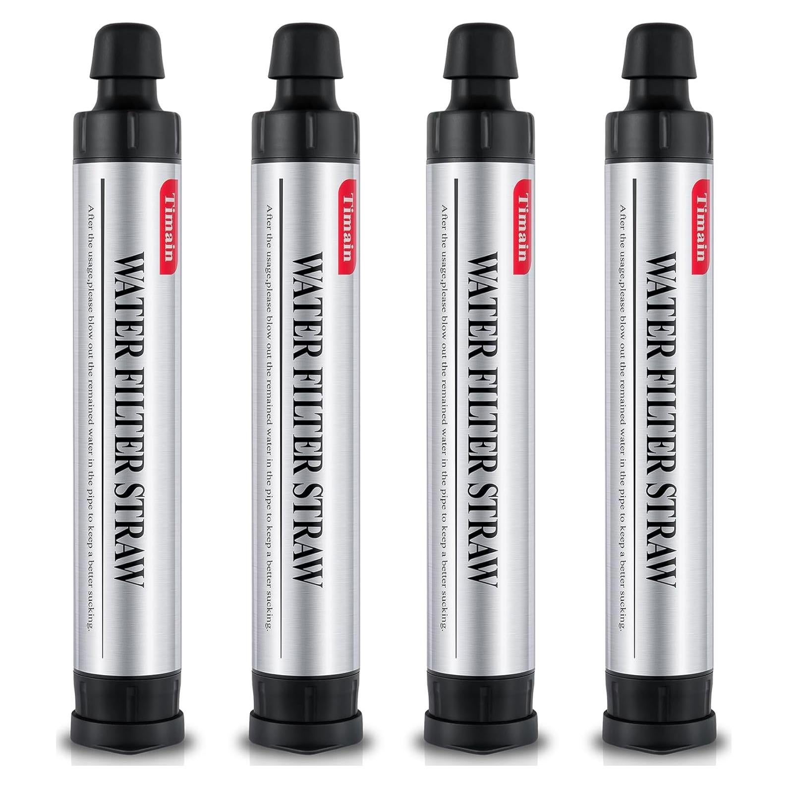 Paquete de 4 Filtros de Agua Timain 4 Etapas para Camping