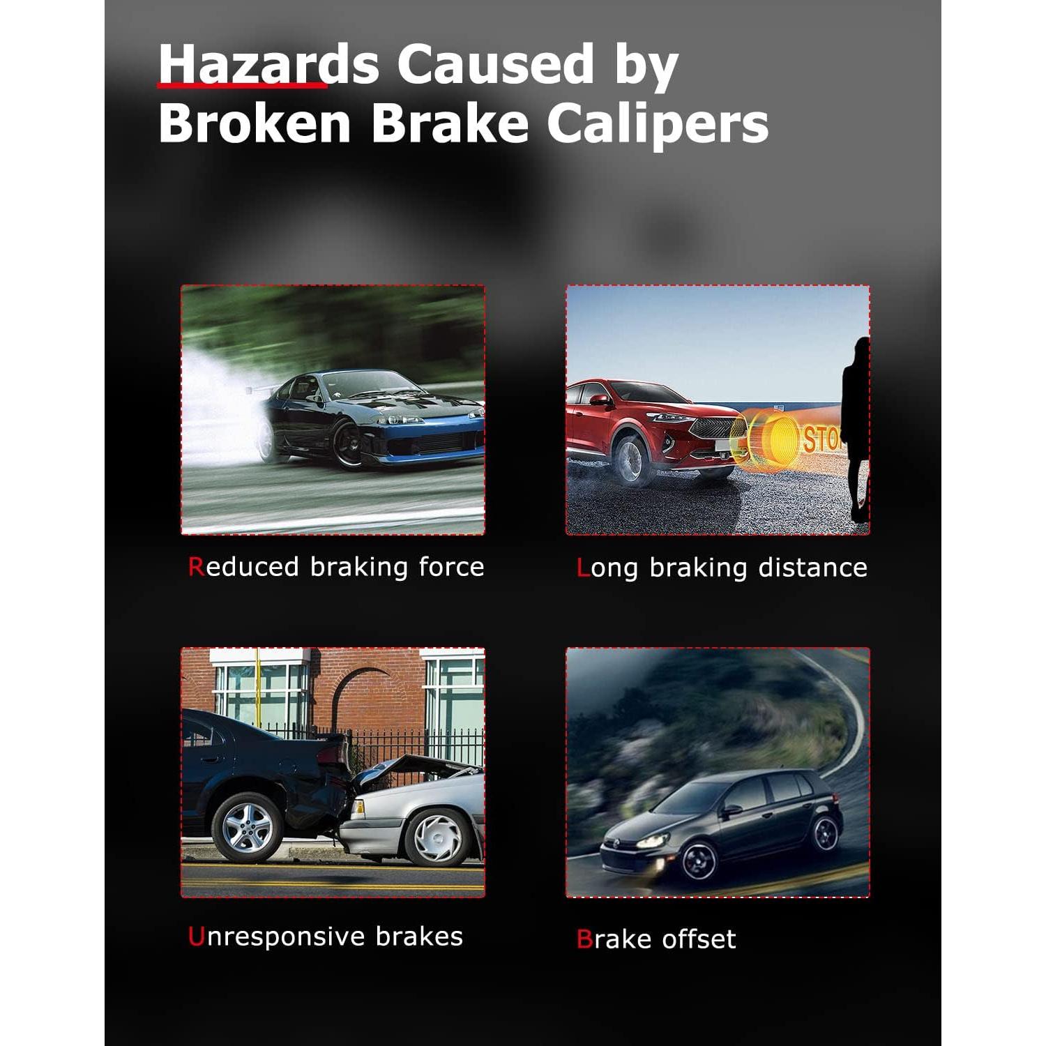 Calipers de freno traseros cciyu para Toyota Prius 2010-2015