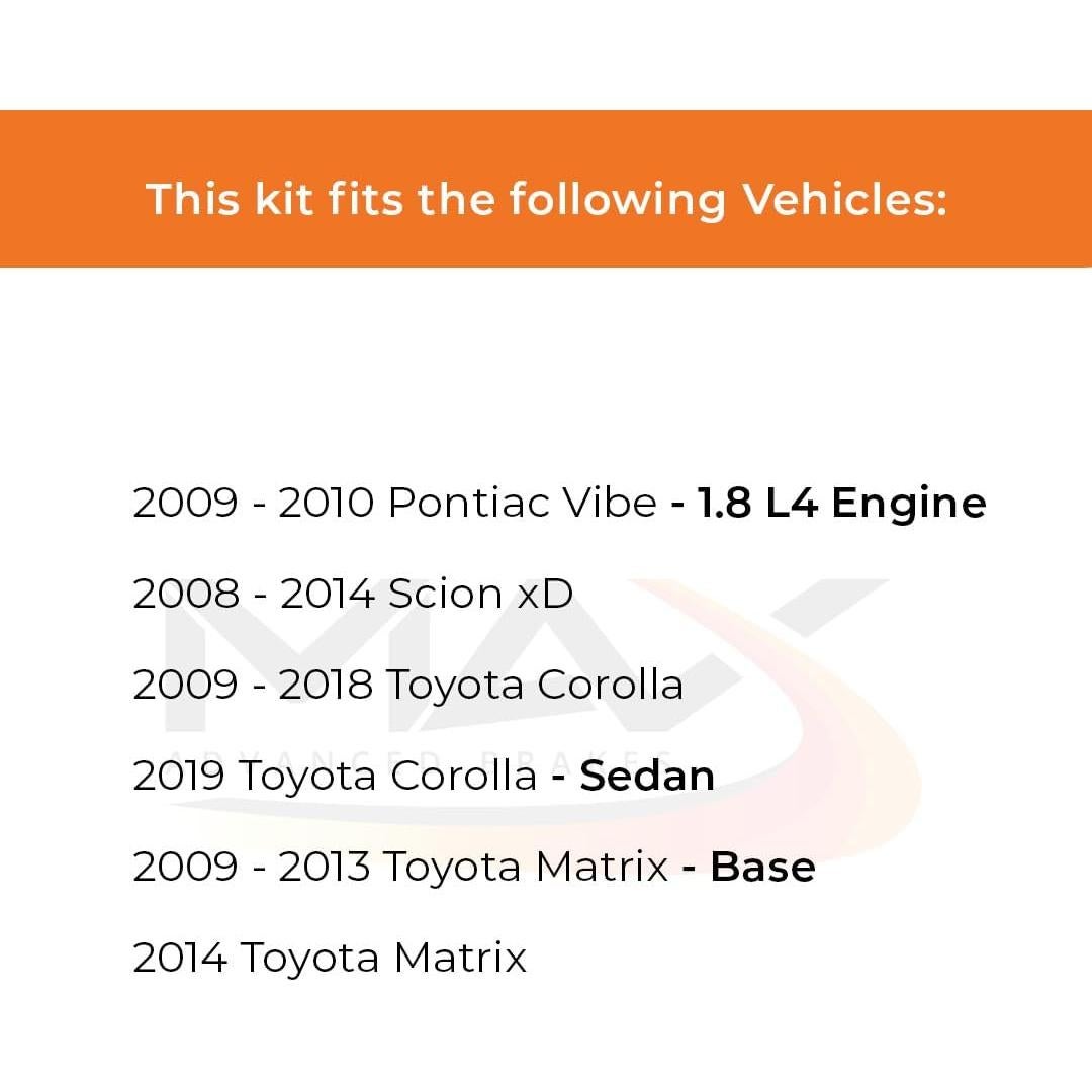 Kit de frenos delantero Max Advanced Brakes Toyota Corolla 2009-2019