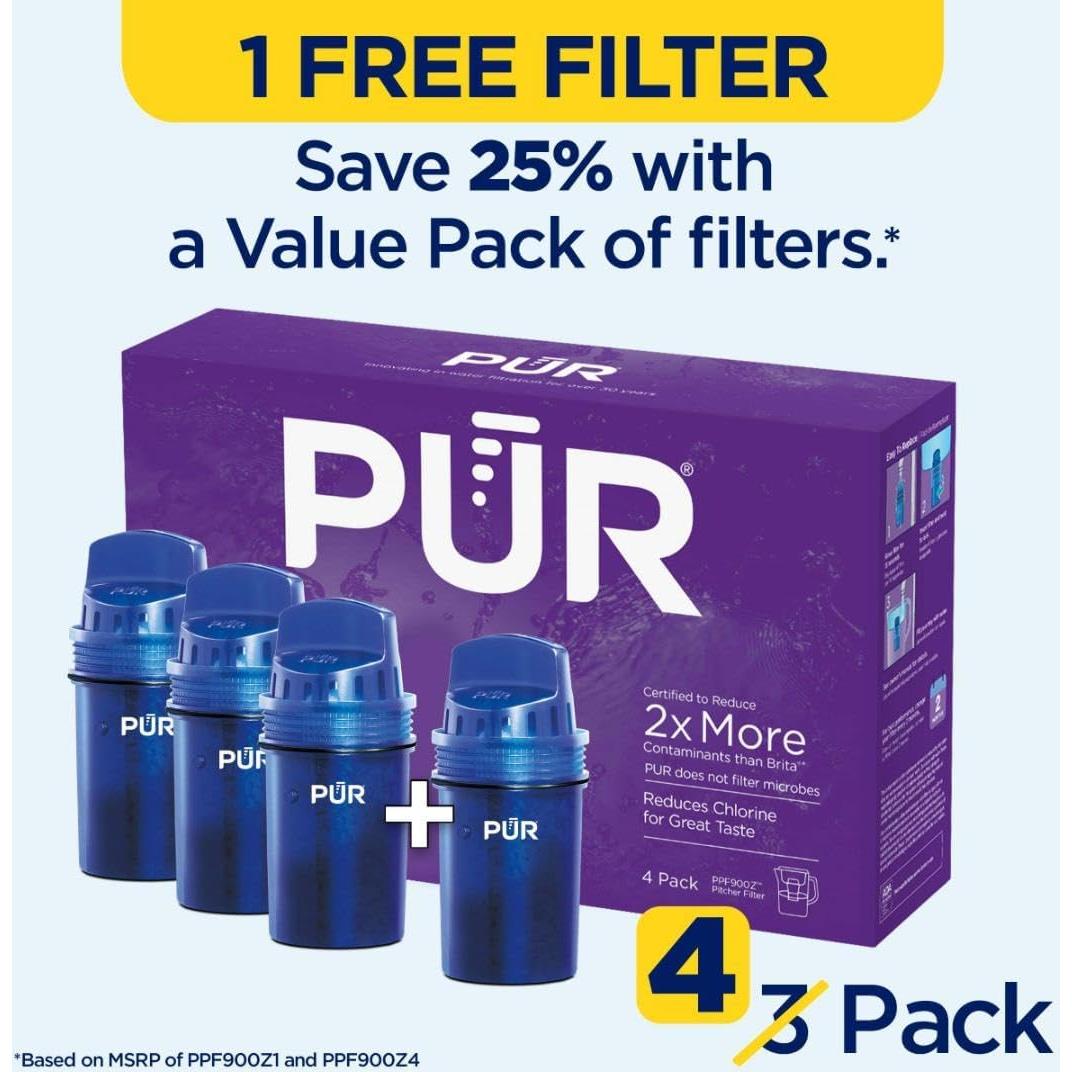 Filtro PUR Original 4-Pack para Jarra y Dispensador 2-en-1