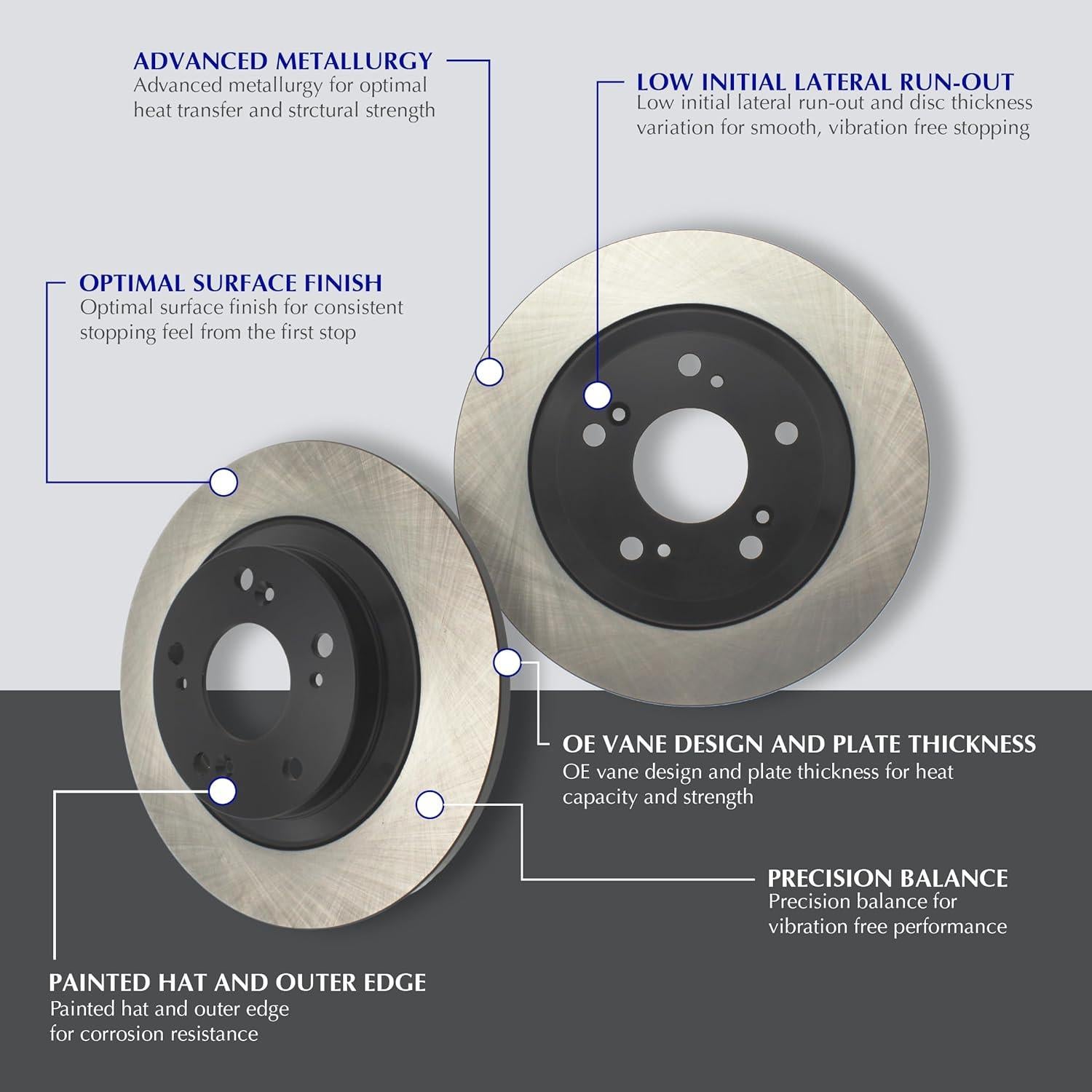Rotor de Freno Frontal Centric Premium 120.44146 para Lexus, Toyota